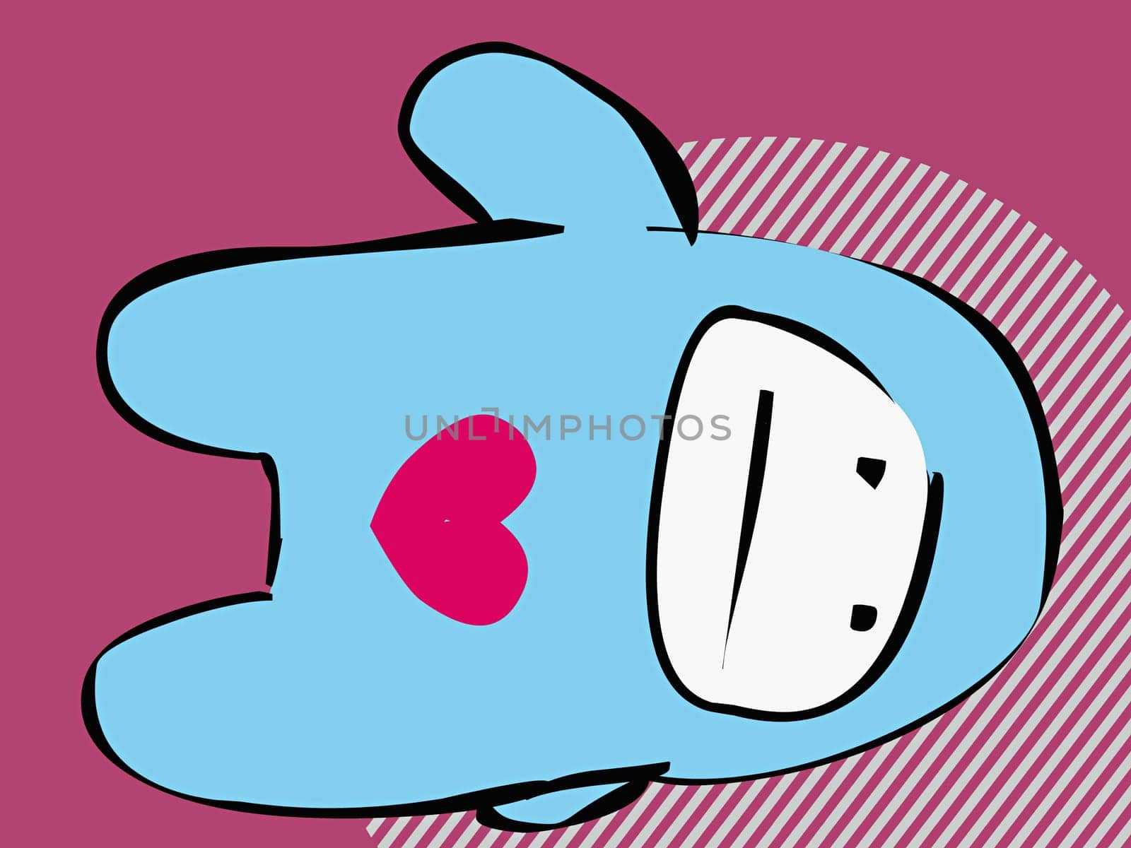 Newborn baby against a pink background