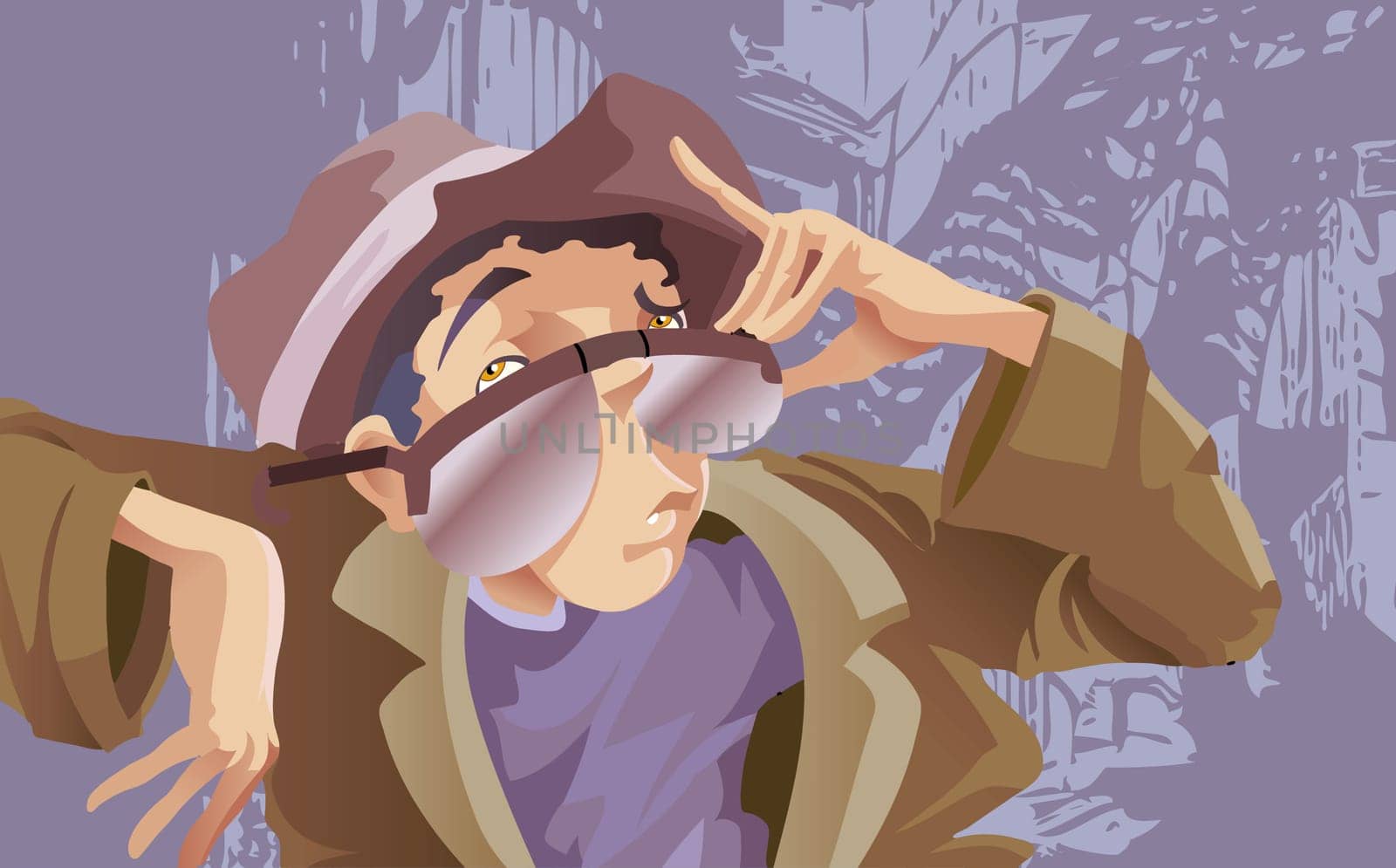 Close-up of a detective