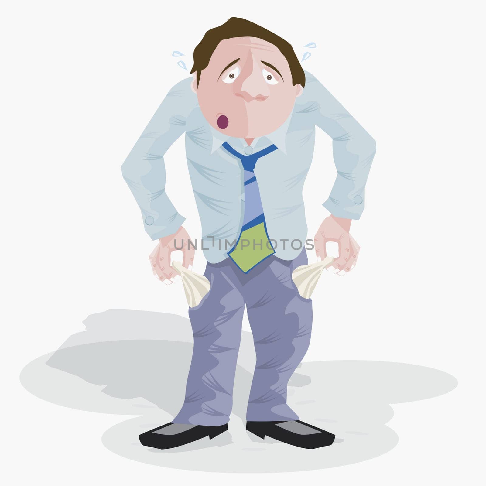Businessman making a face