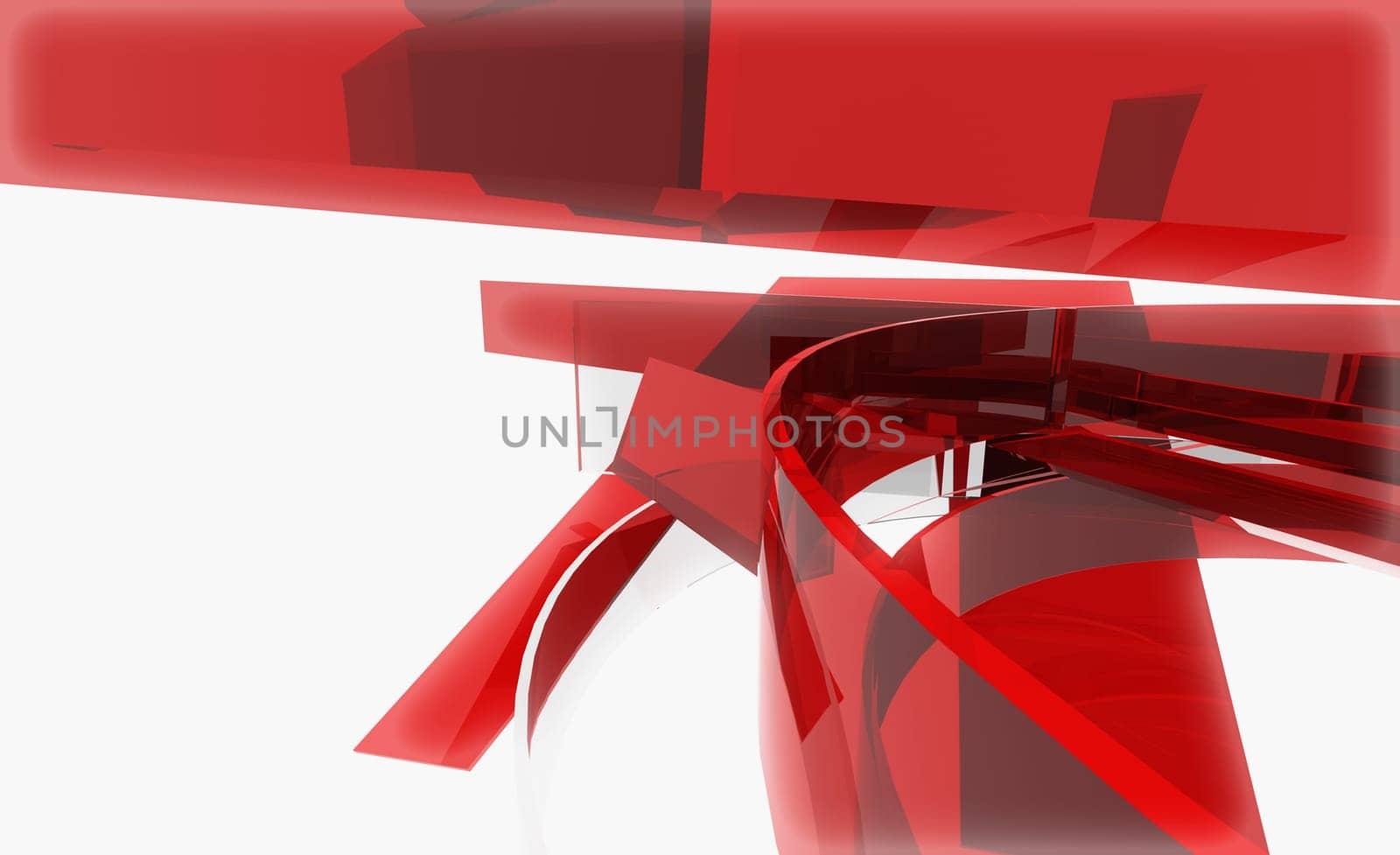 Red abstract pattern on a white background