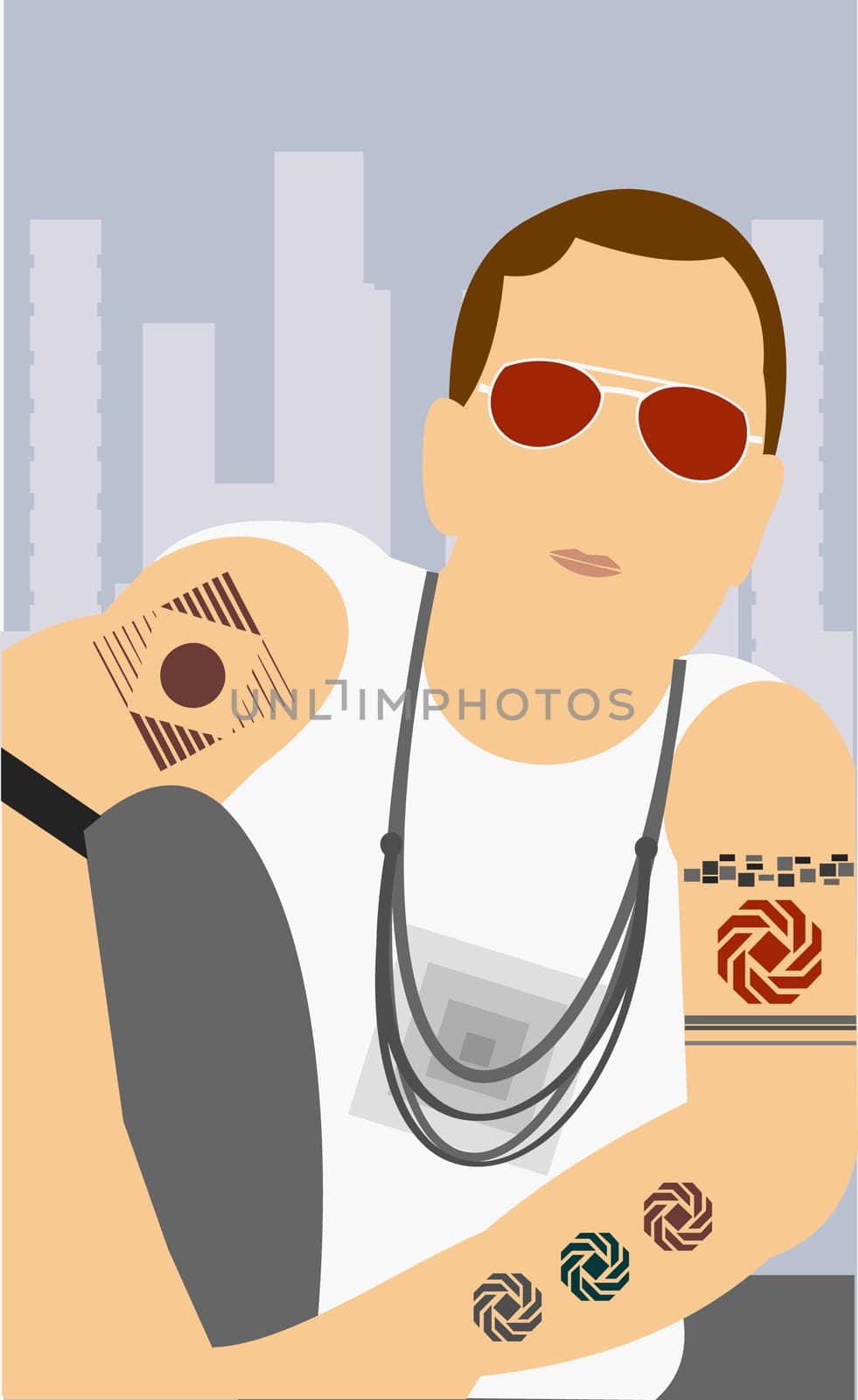 Man wearing sunglasses