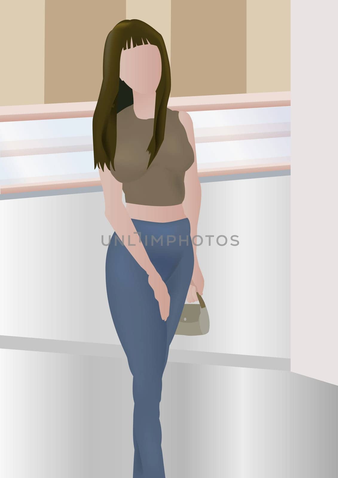 Woman holding a purse