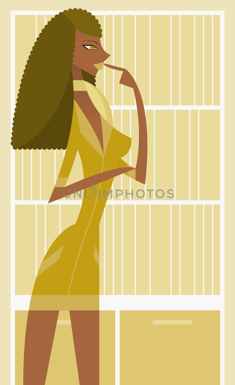 Woman with her finger on her lips