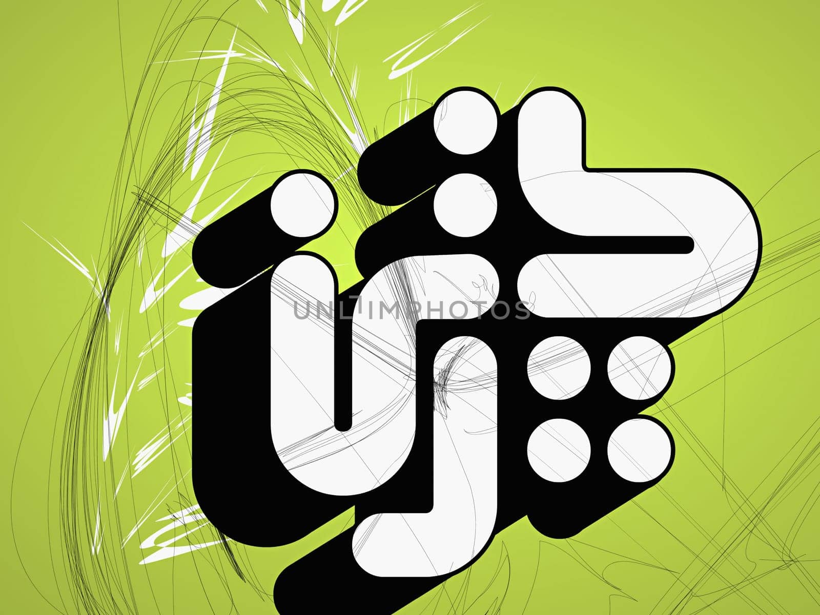 Symbol on a green background
