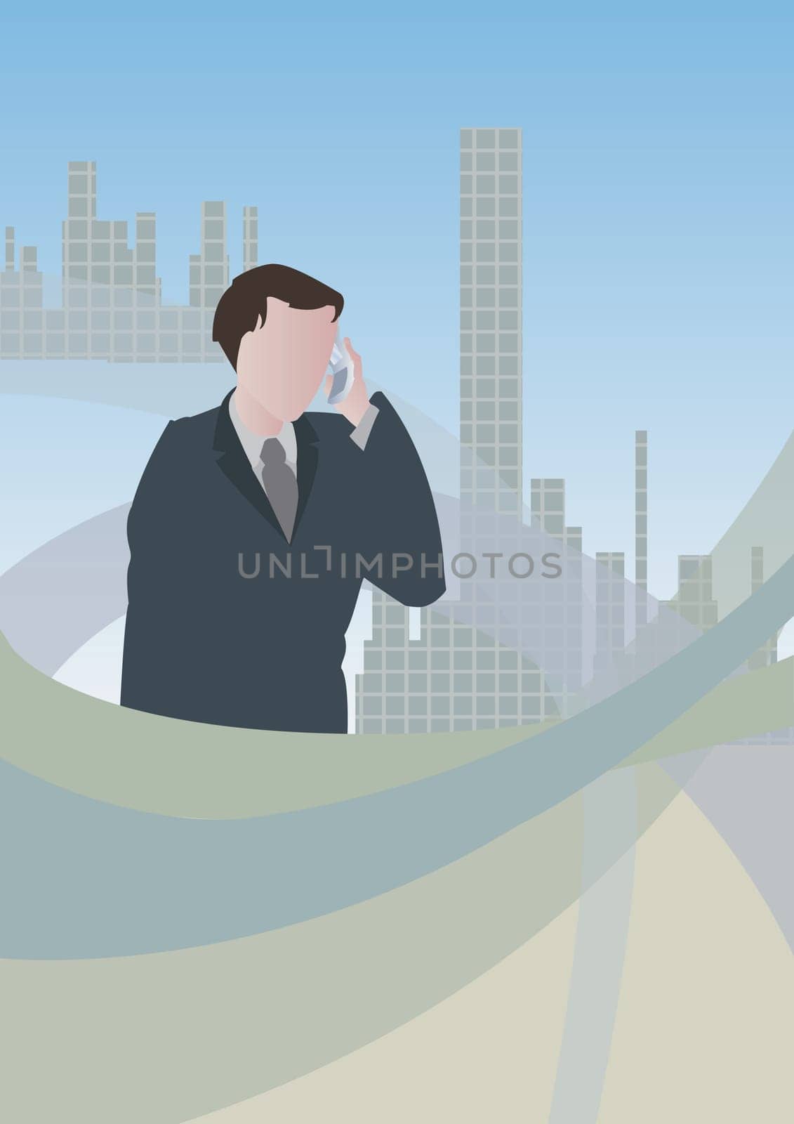 Businessman talking on a mobile phone