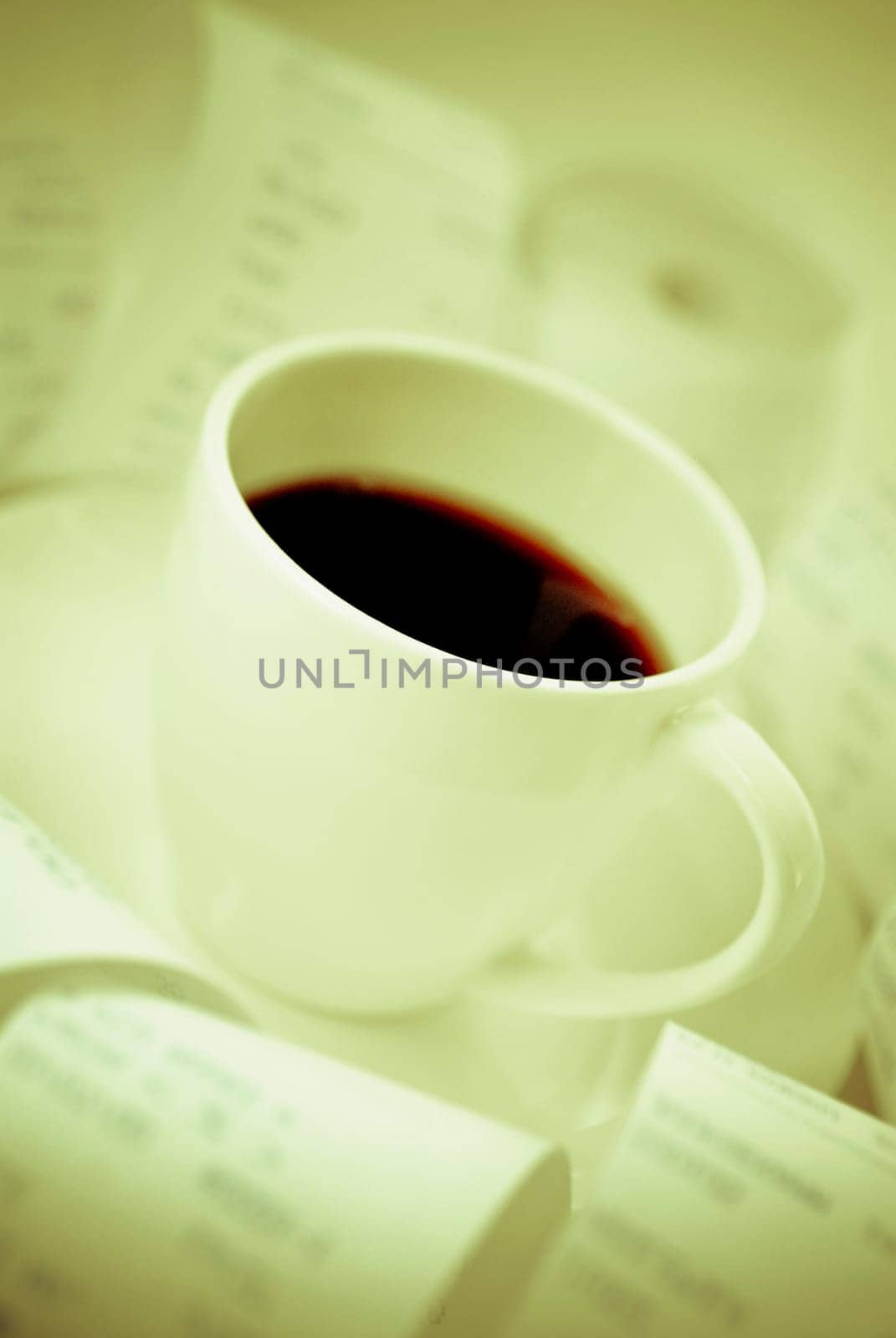 Close_up of a tea cup with a saucer
