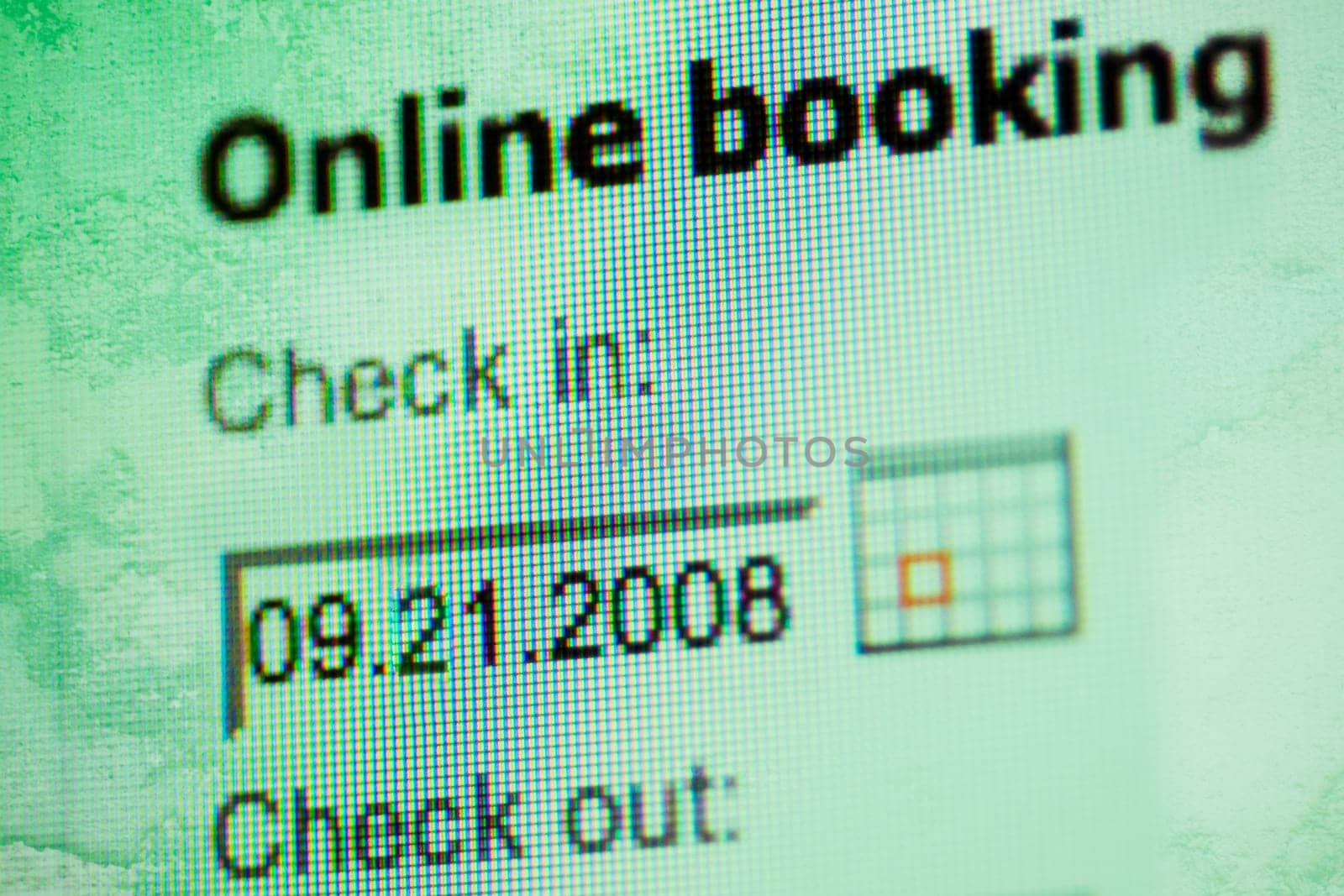 Close_up of a computer monitor