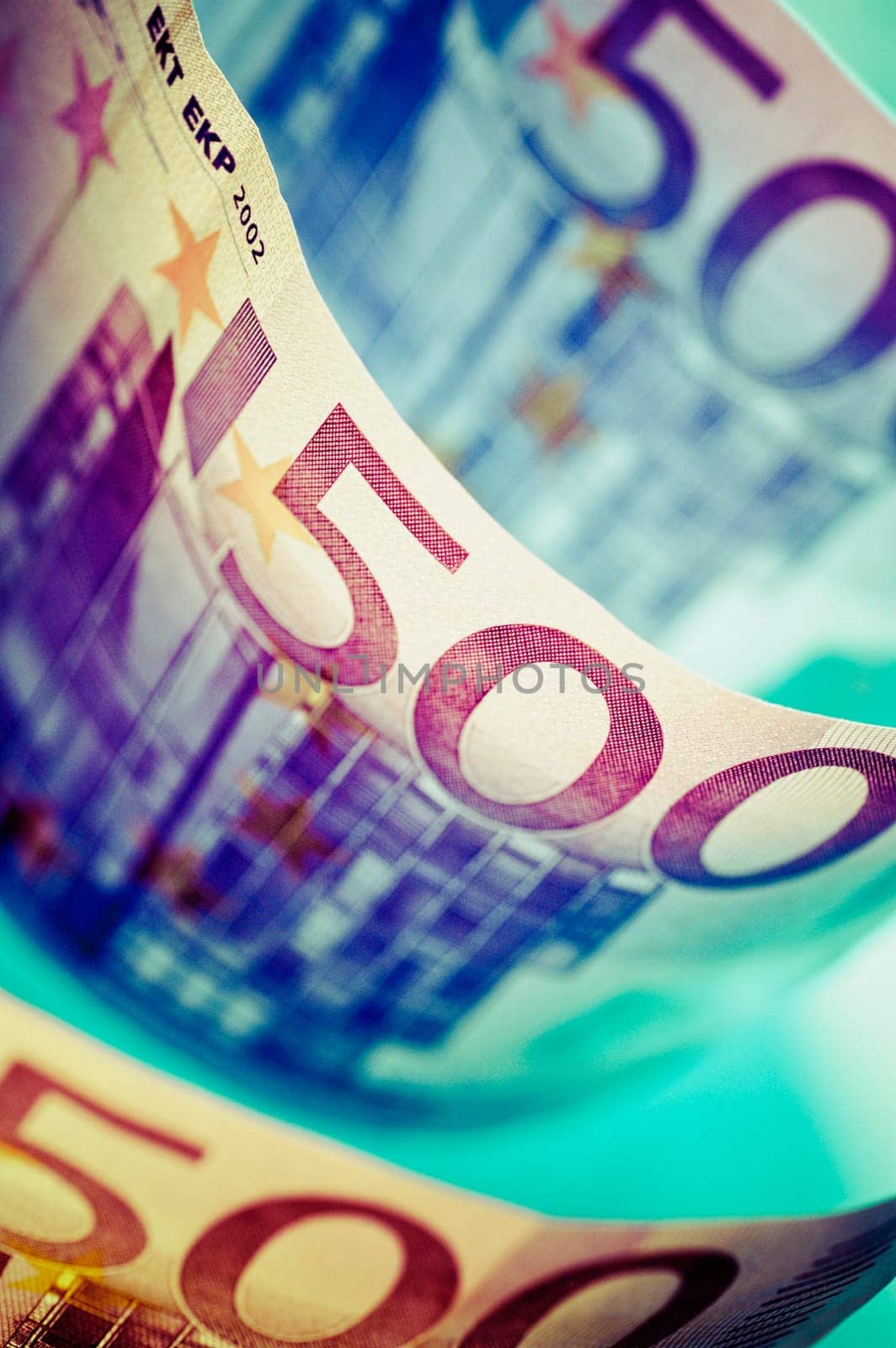 Close_up of five hundred euro banknotes