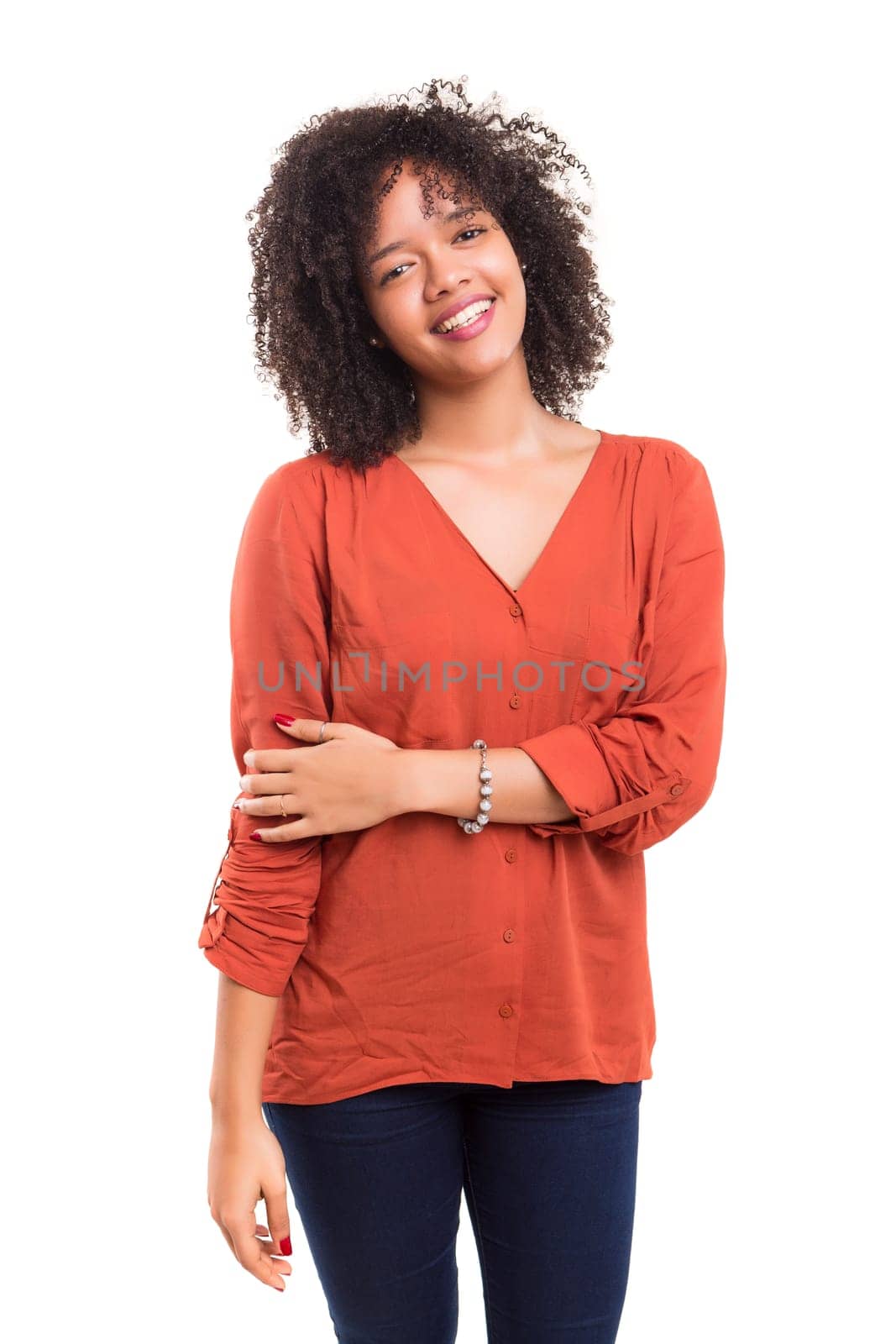 Studio shot of a beautiful african woman