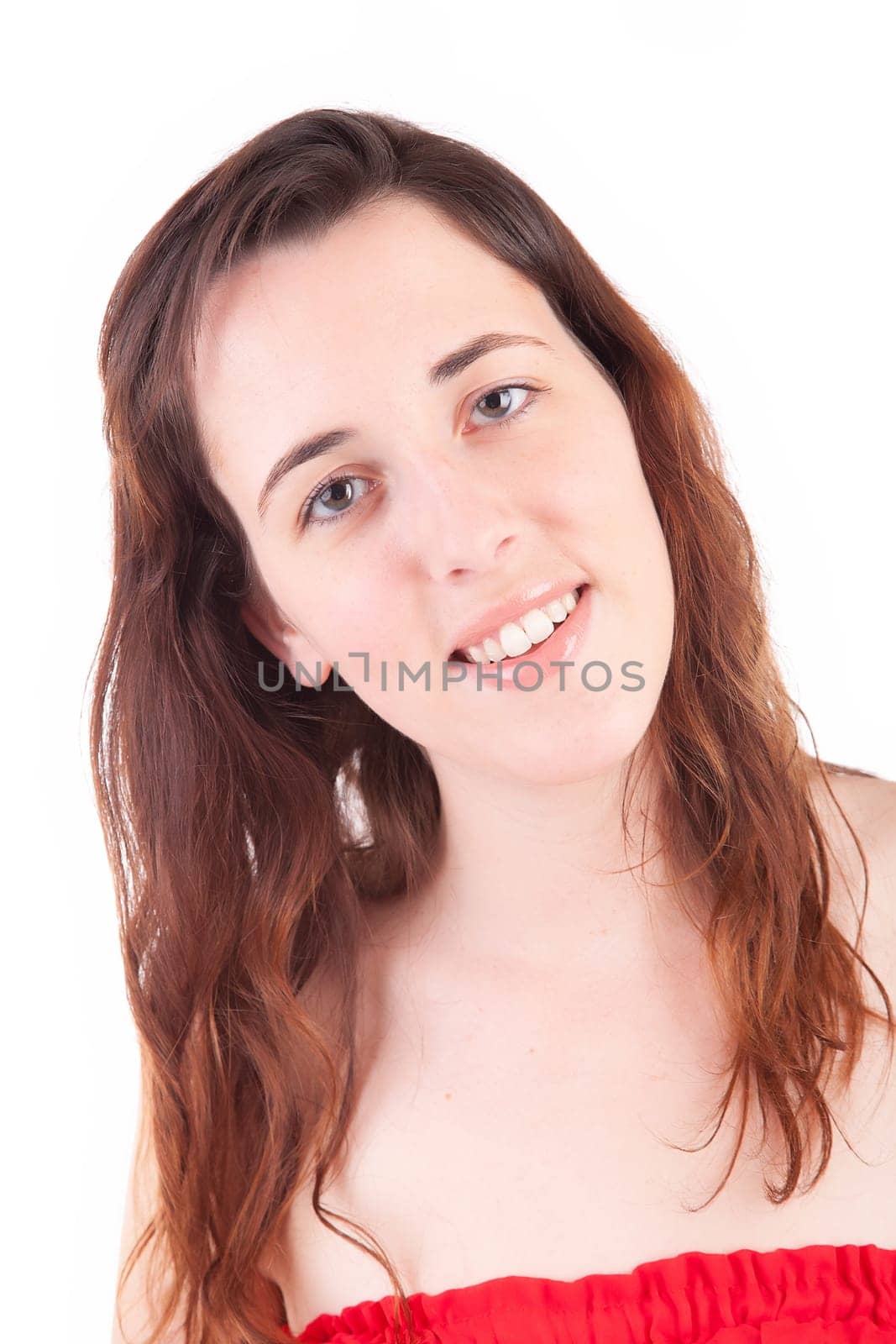 Beautiful woman portrait - isolated