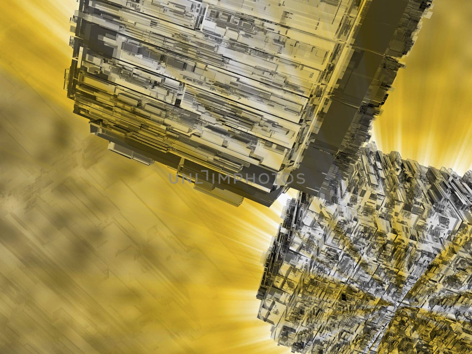 Abstract pattern on a yellow background