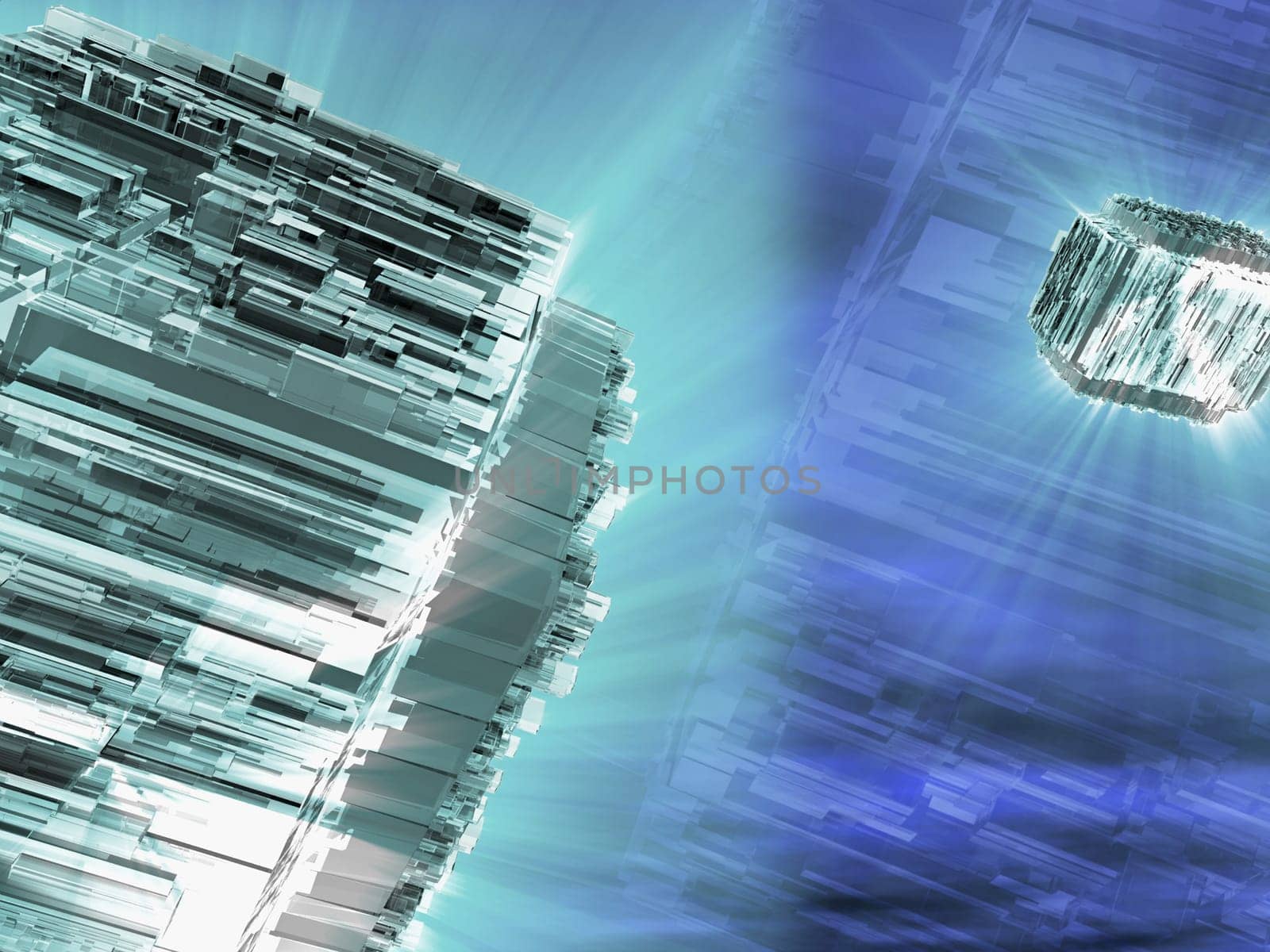 Abstract pattern on a blue background