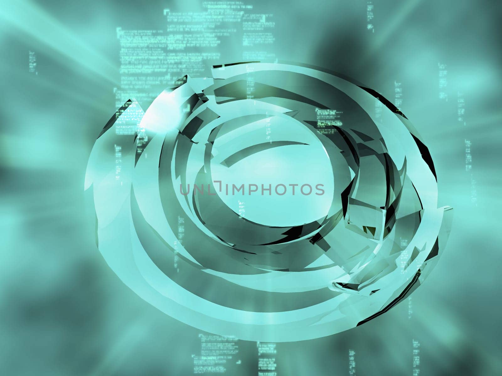 Abstract pattern on a turquoise background