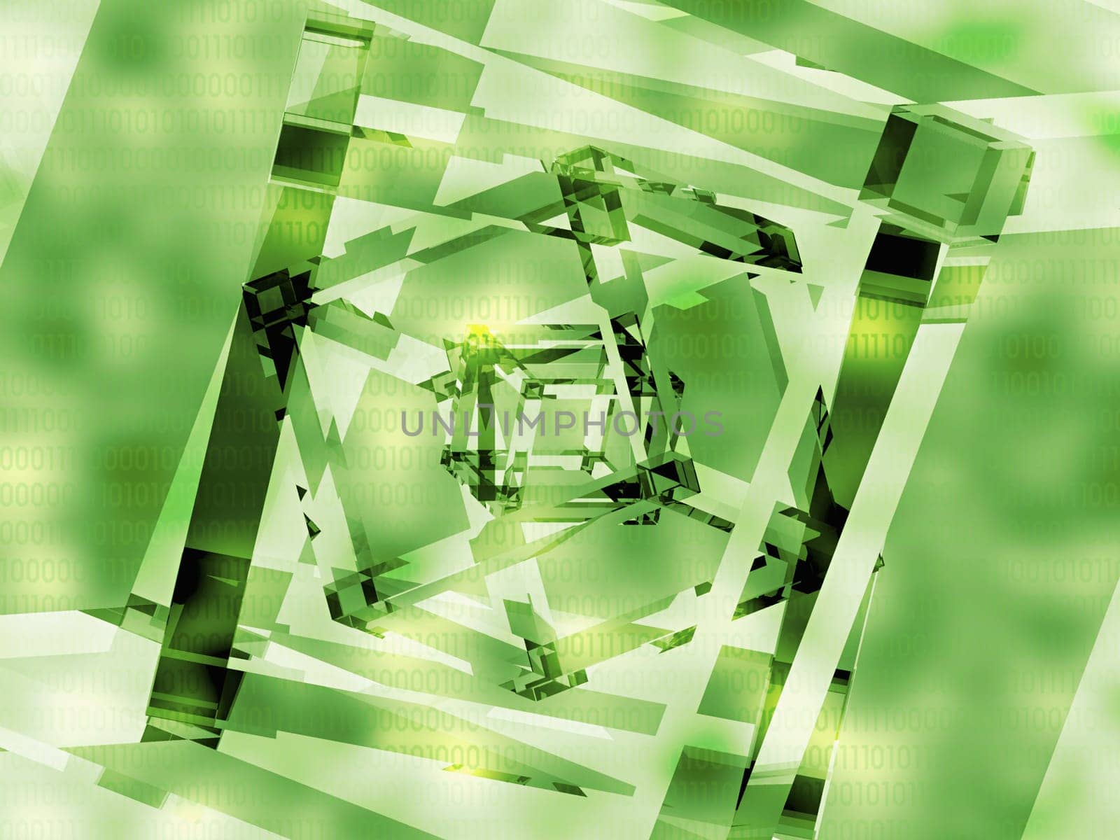 Abstract pattern on a green background