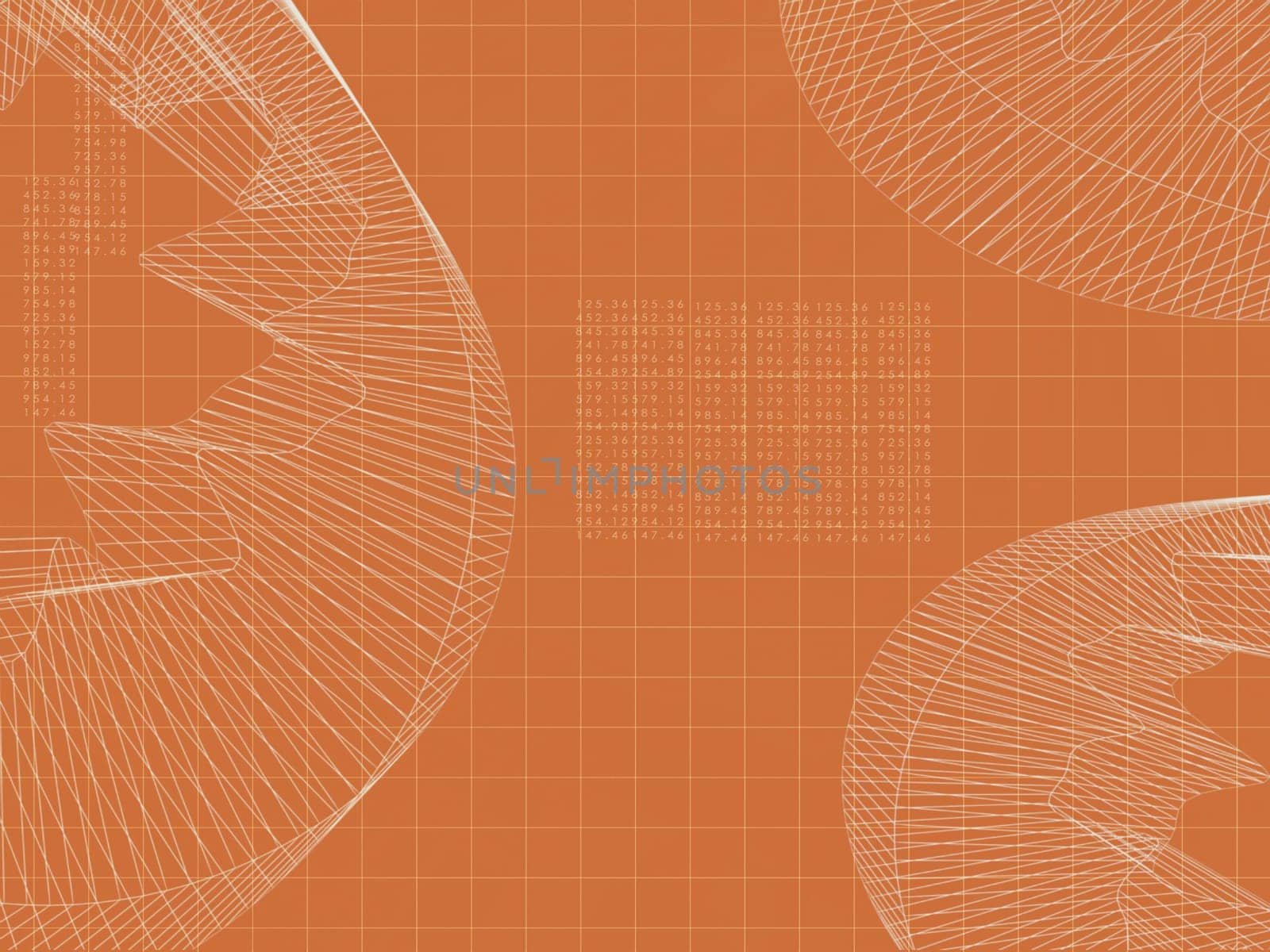 Abstract pattern on an orange background