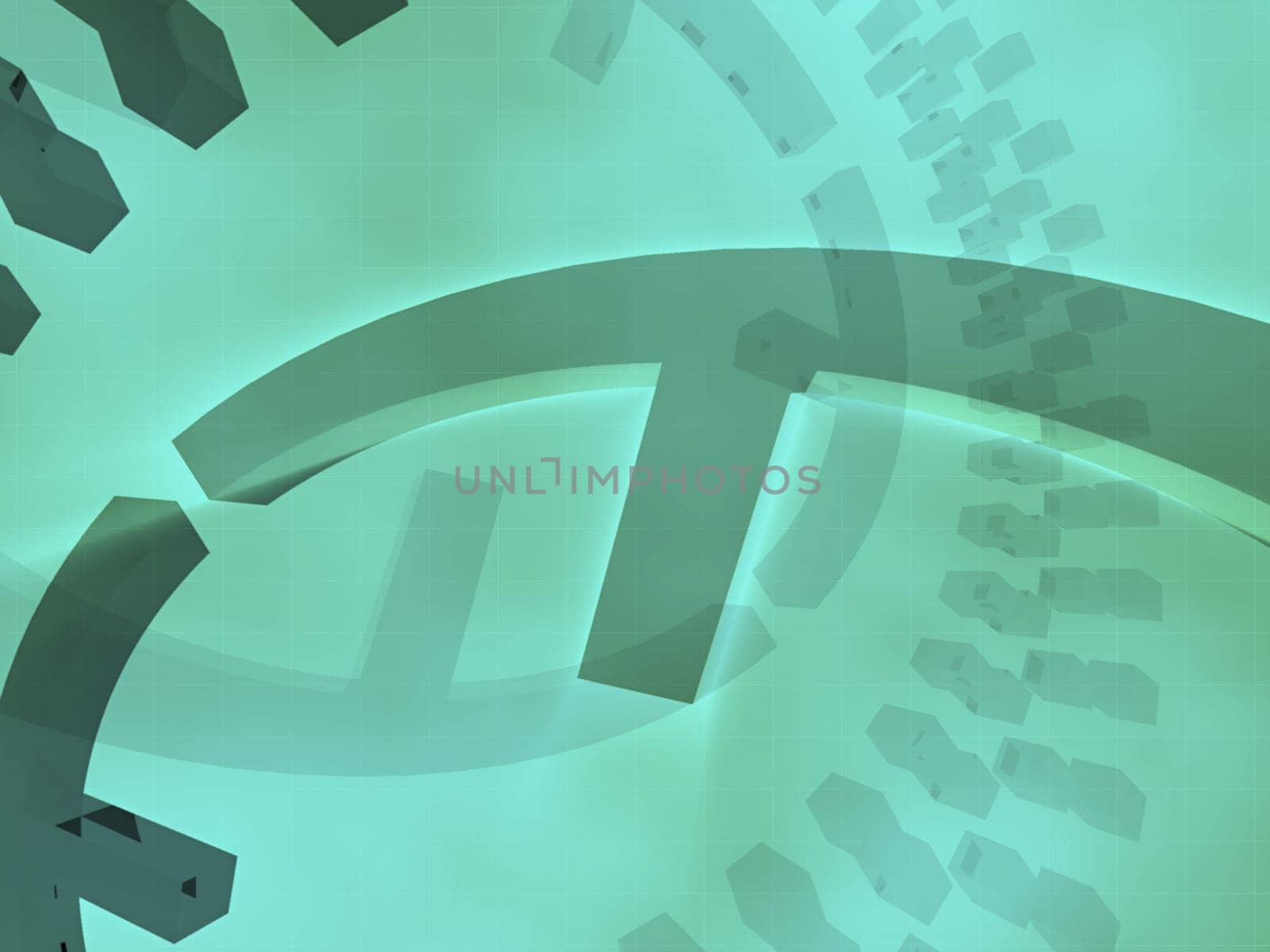 3-d pattern on a green background