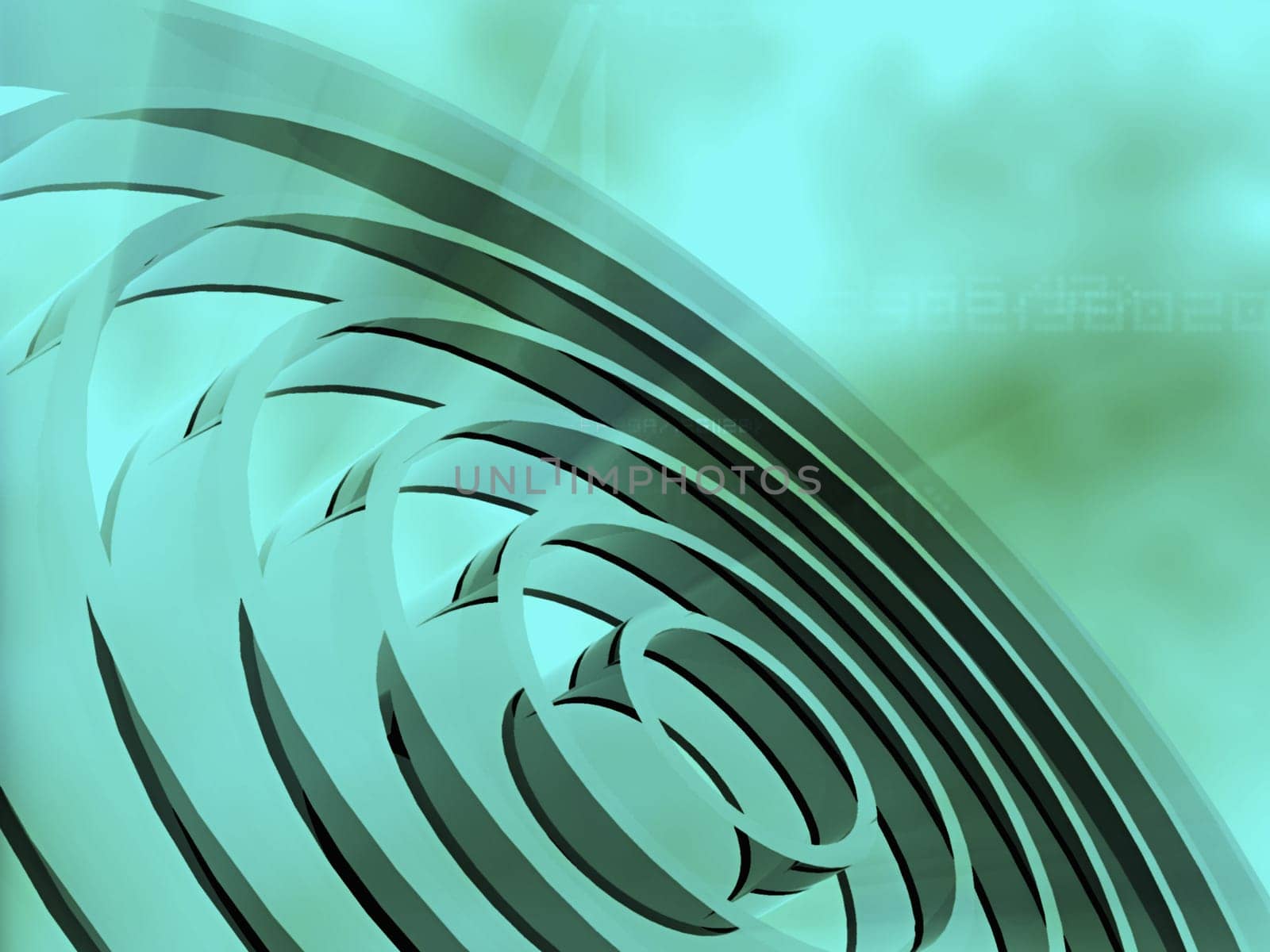 Circular pattern on a green background