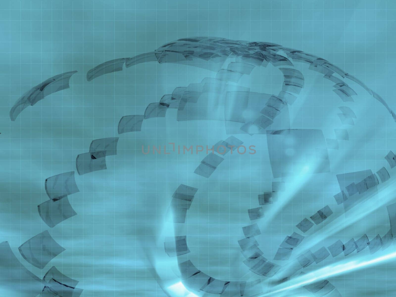 Abstract pattern on a turquoise background