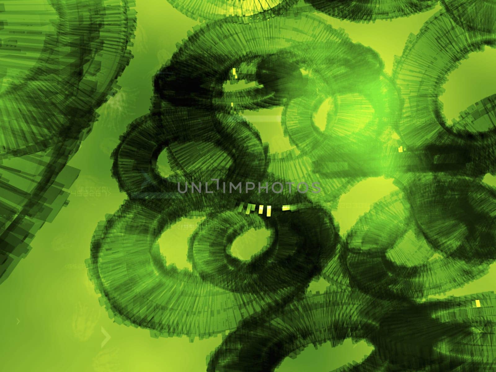 Circular pattern on a green background