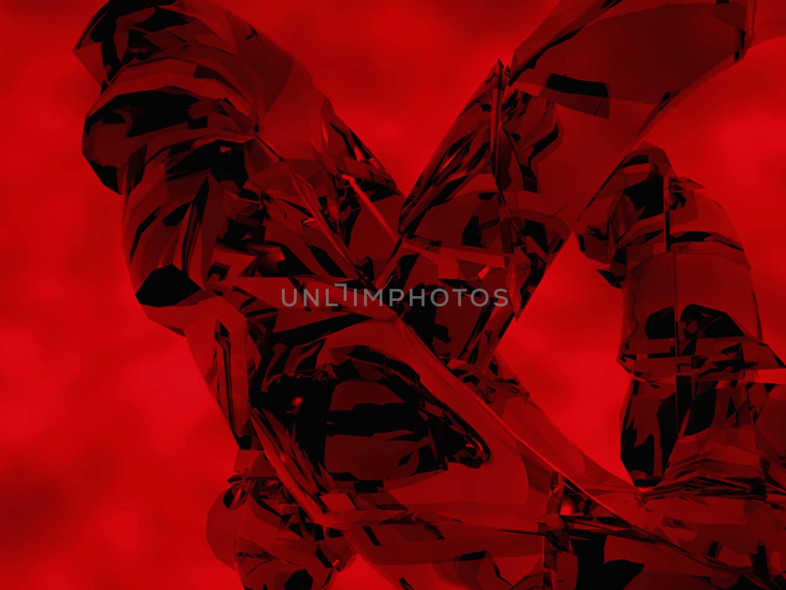 3-d pattern on a red background