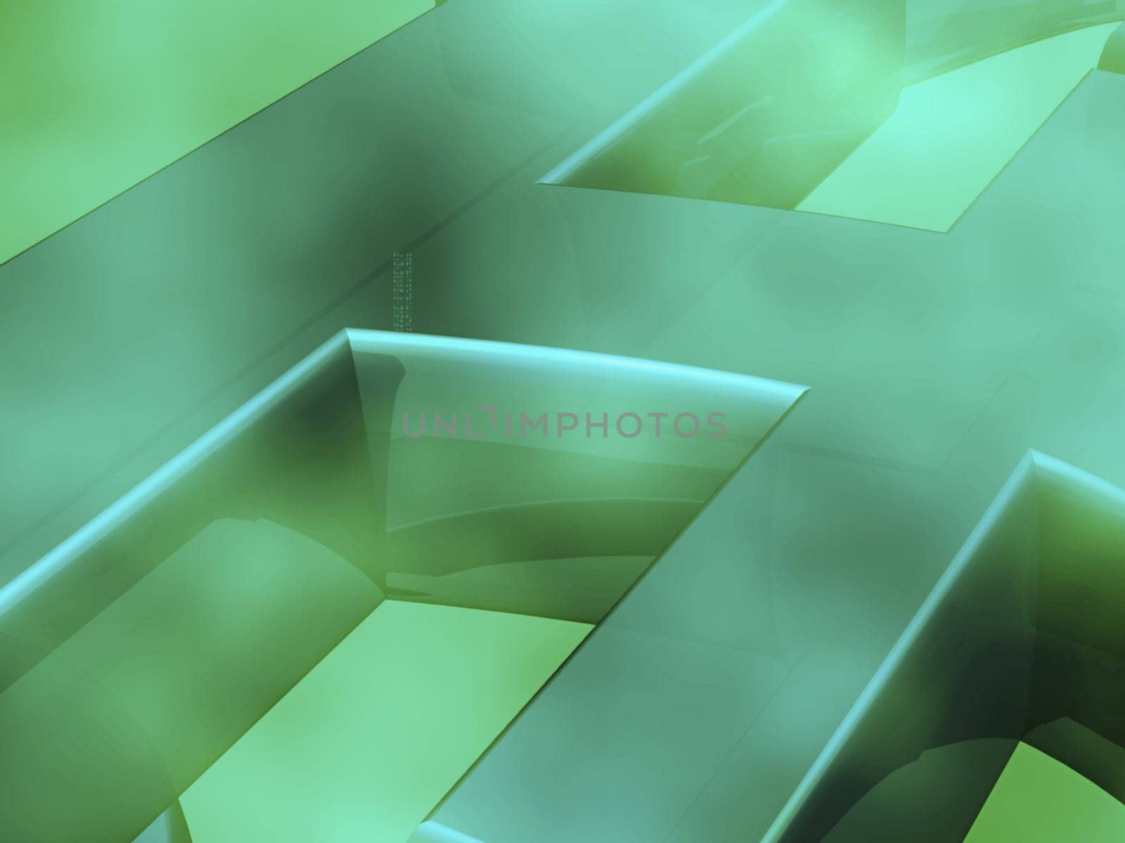 3-d pattern on a green background