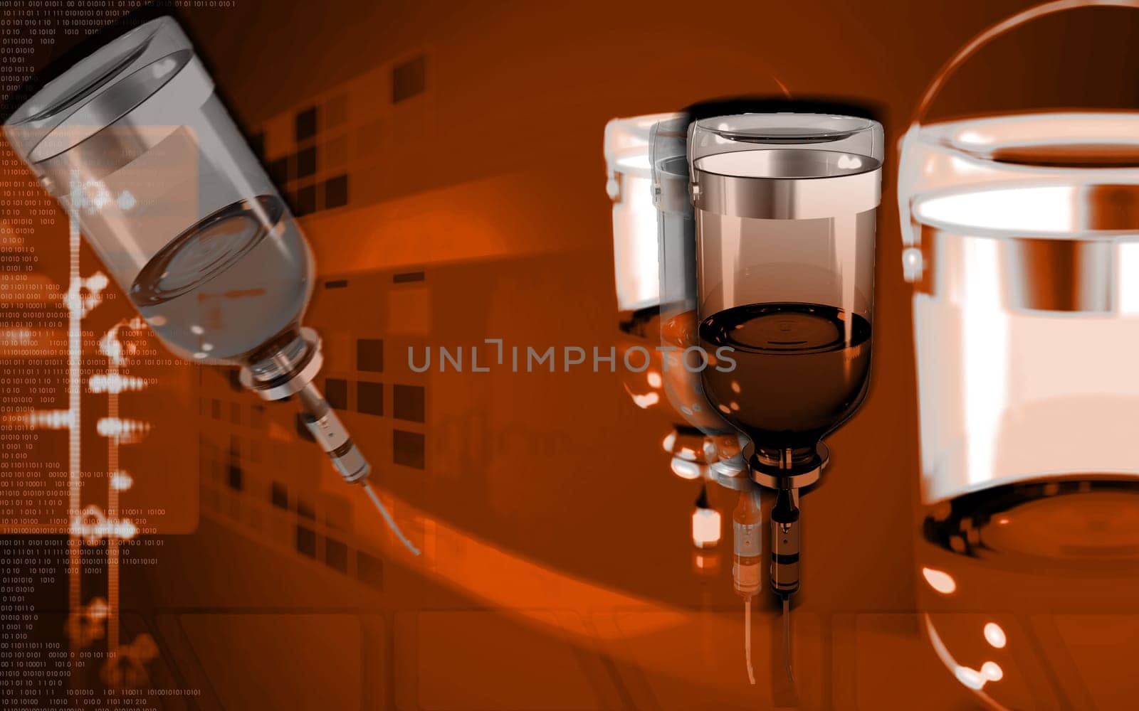 Digital illustration of drip in colour background