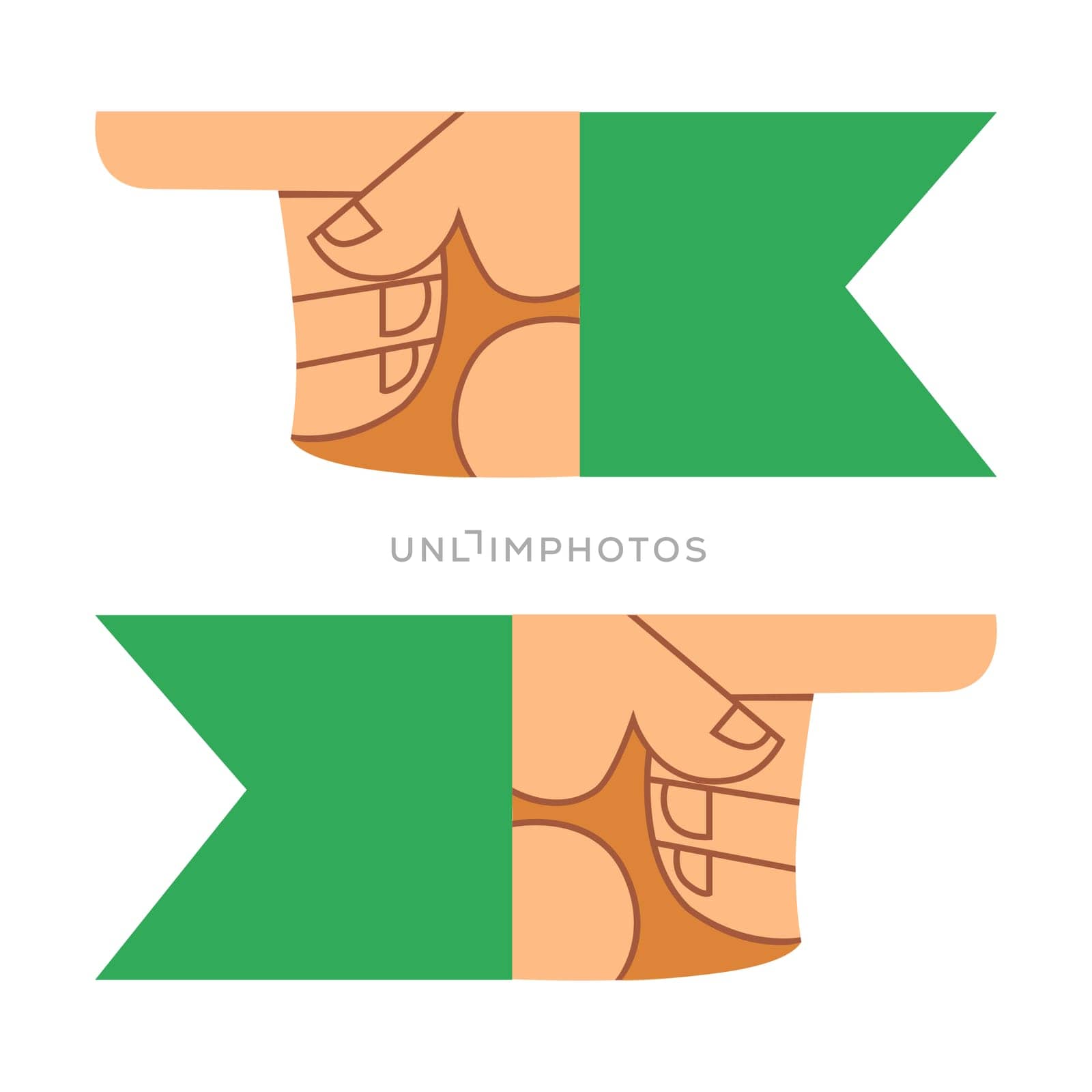 The cursor pointer finger of the hand indicates the direction. Symbol sign pictogram
