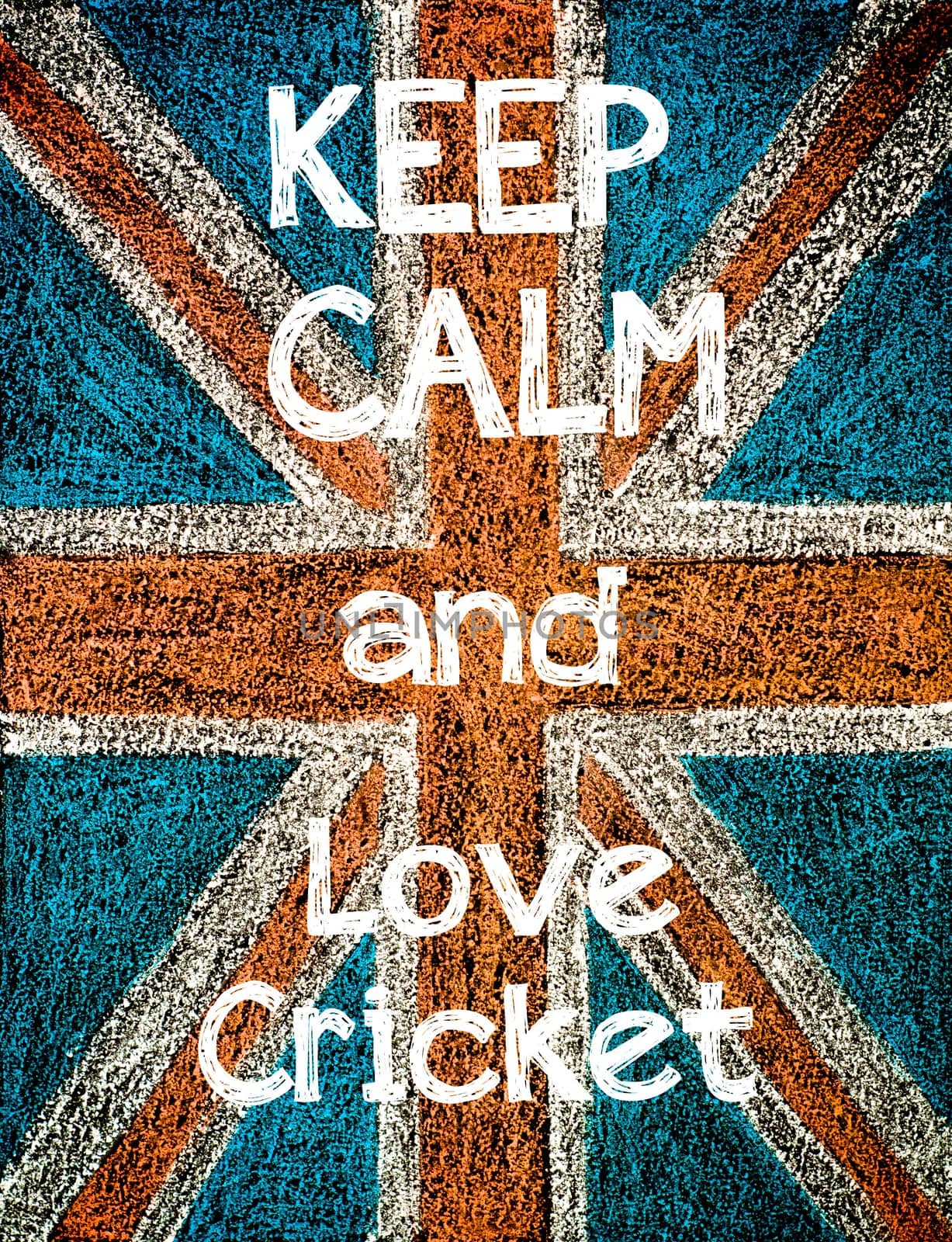 United Kingdom (British Union jack) flag, hand drawing with chalk on blackboard, vintage concept