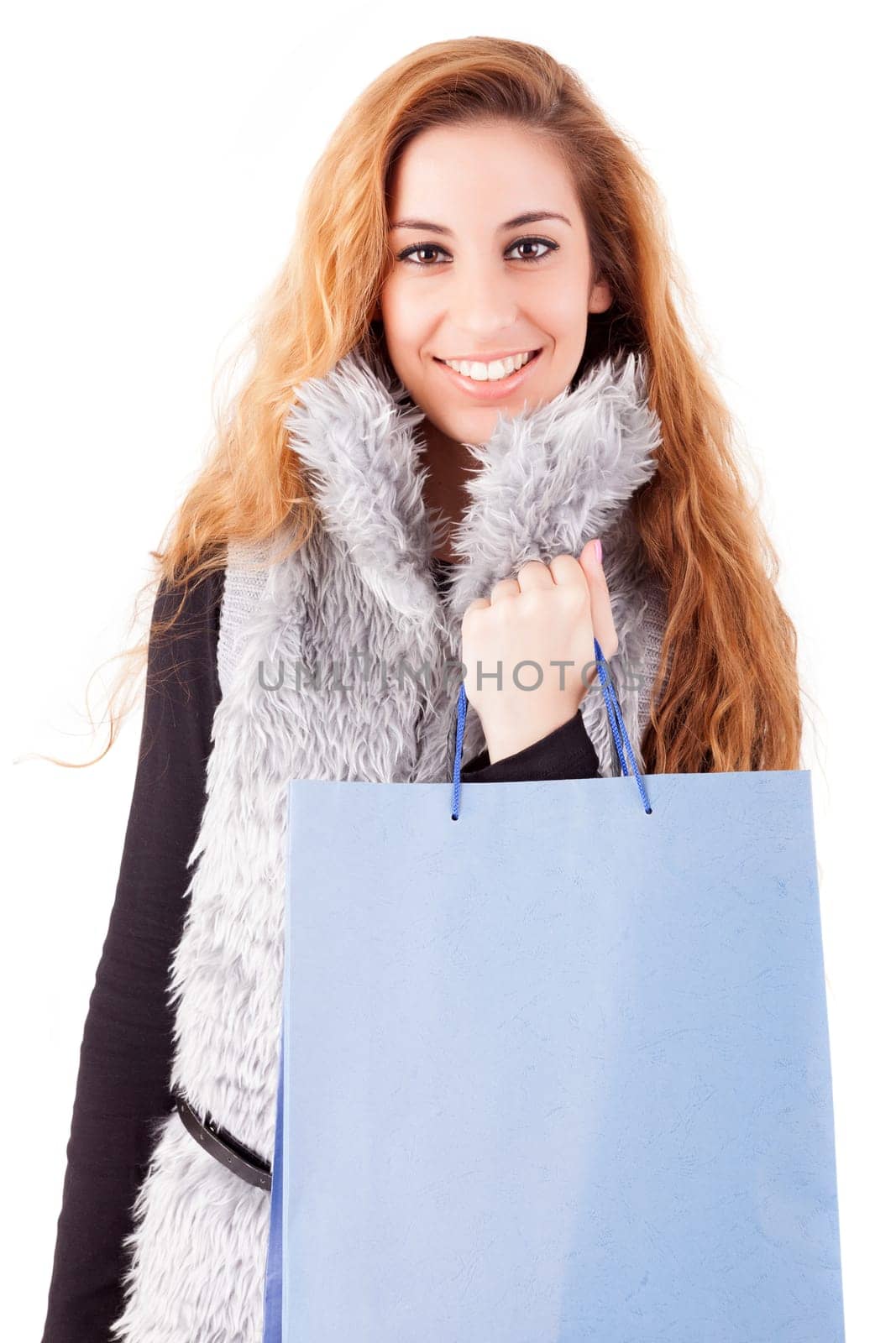 Young and beautiful woman with shopping bags