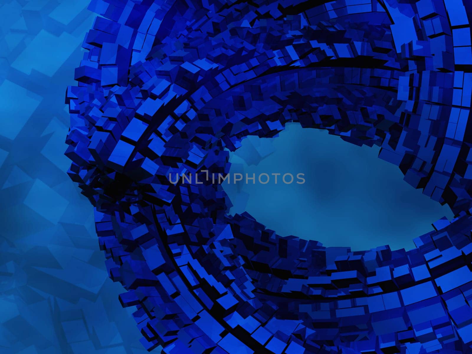 3-d pattern on a blue background