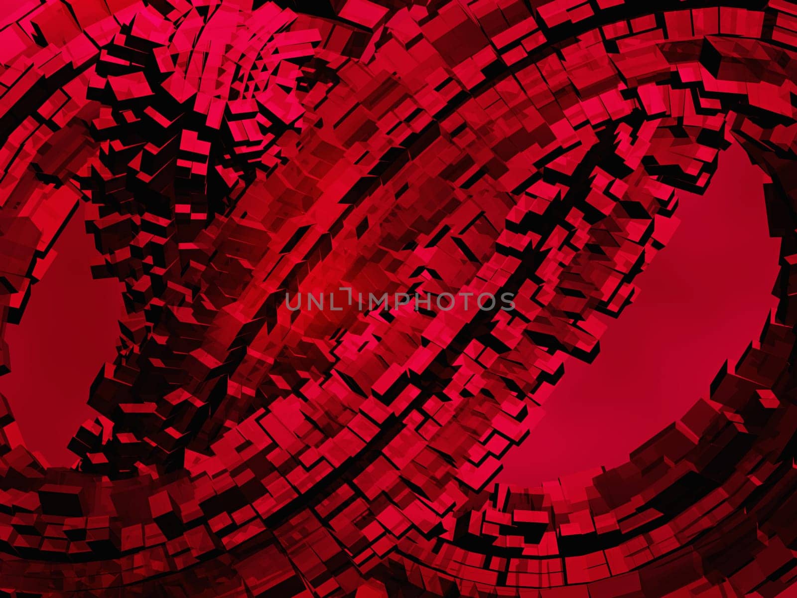 3-d pattern on a red background