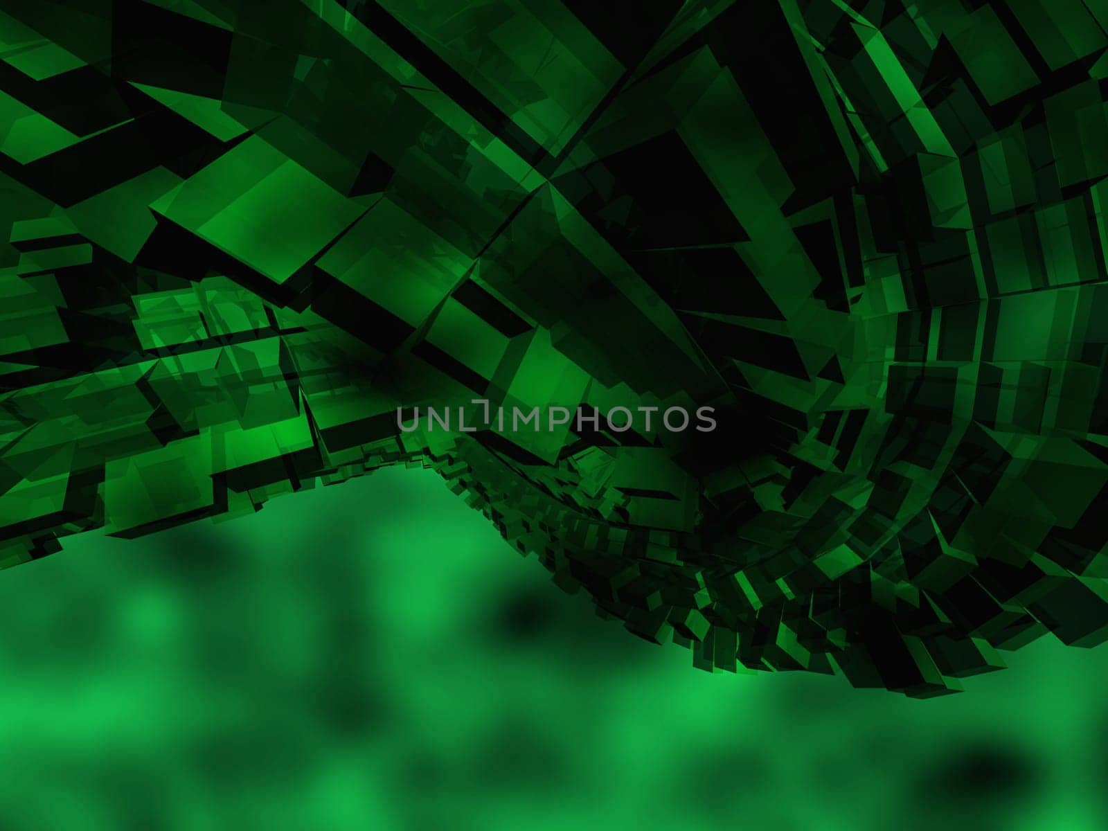 3-d pattern on a green background