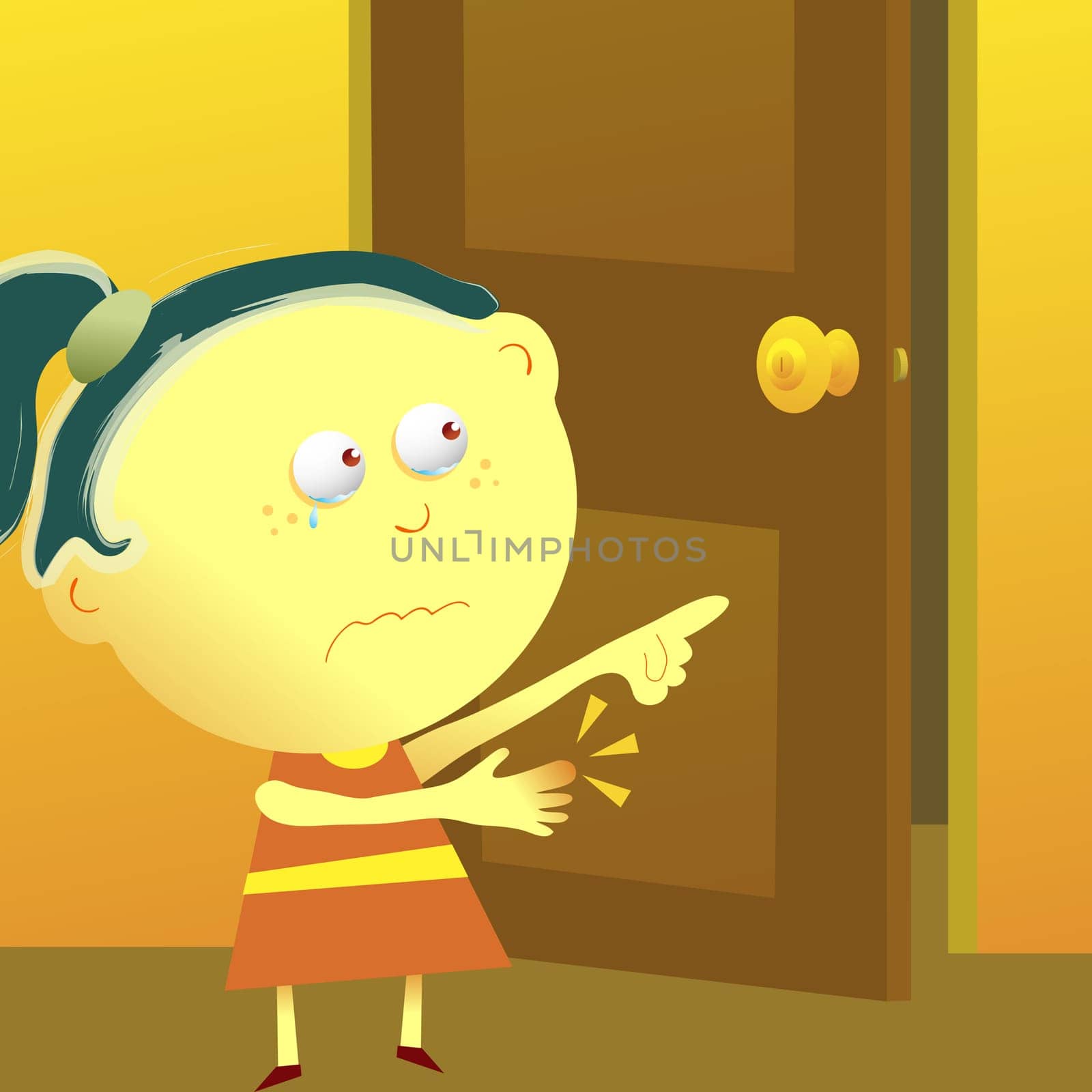 Girl pointing
