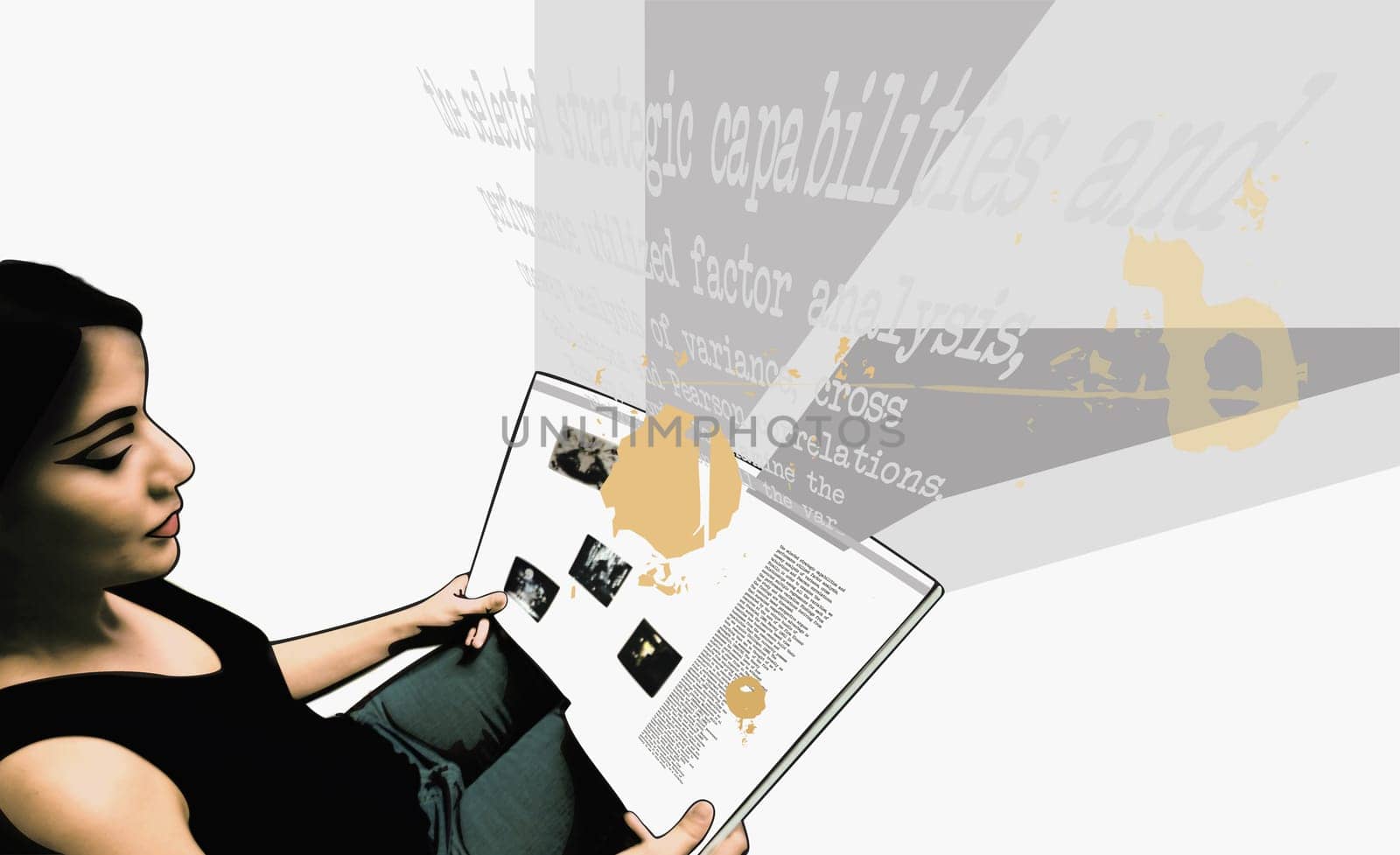 Young woman reading a book