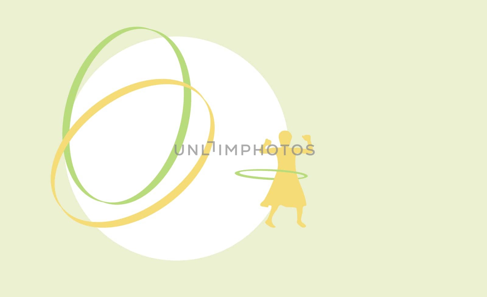 Silhouette of a girl spinning a plastic hoop