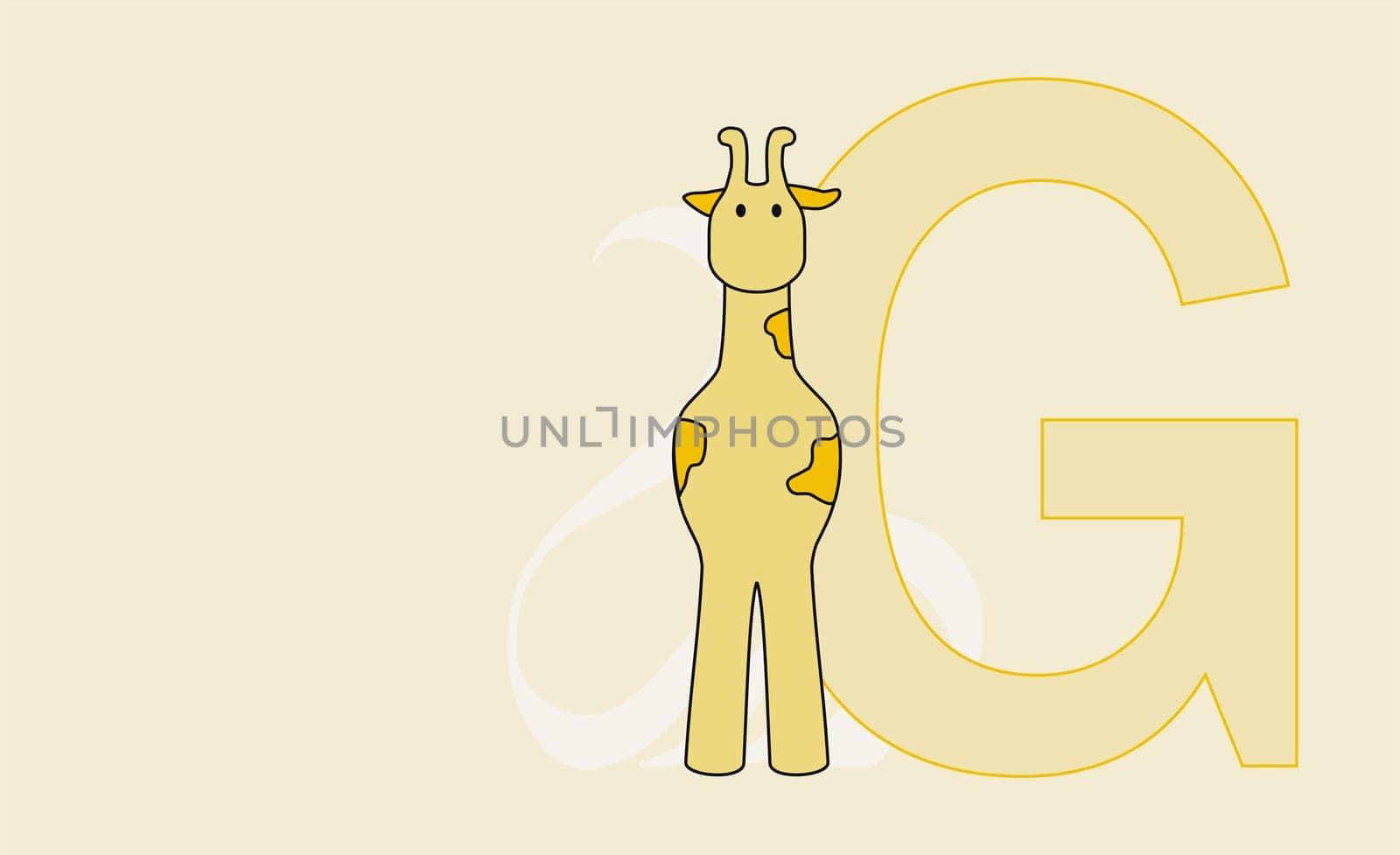 The letter G with a giraffe