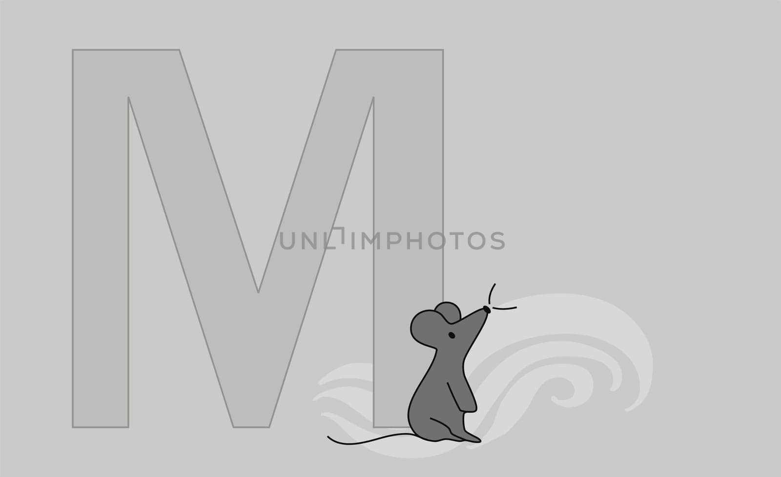 The letter M with a mouse