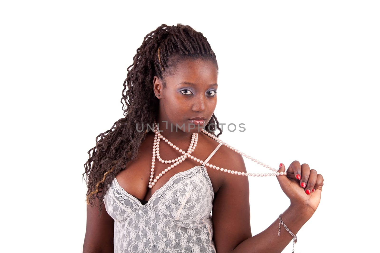 Beautiful casual woman portrait - isolated