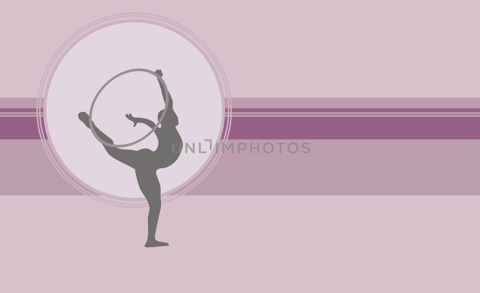 Gymnast performing with a plastic hoop