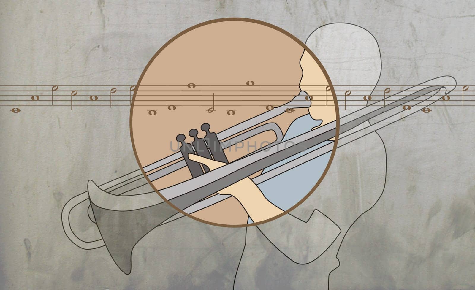 Man playing a trombone