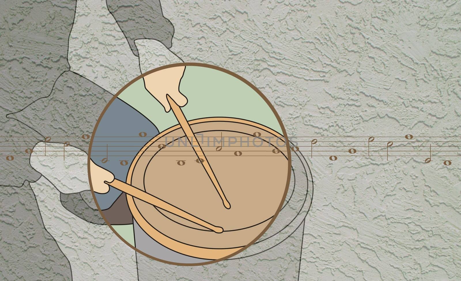 Person playing a snare drum