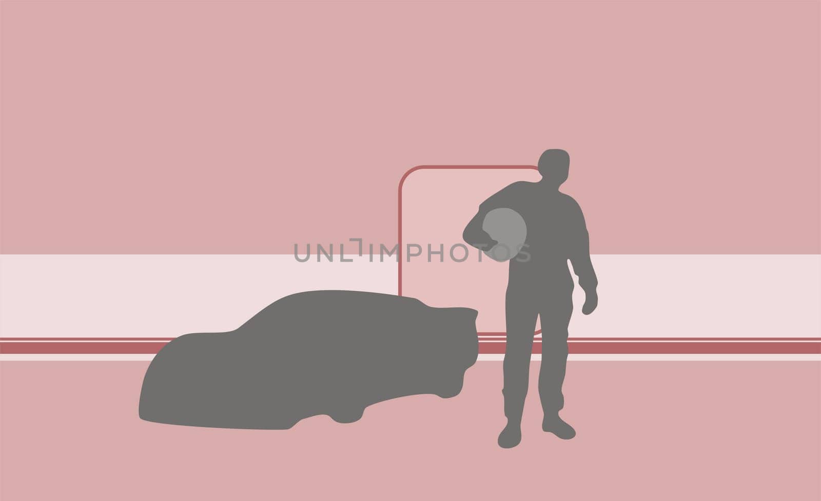 Person standing near a racecar