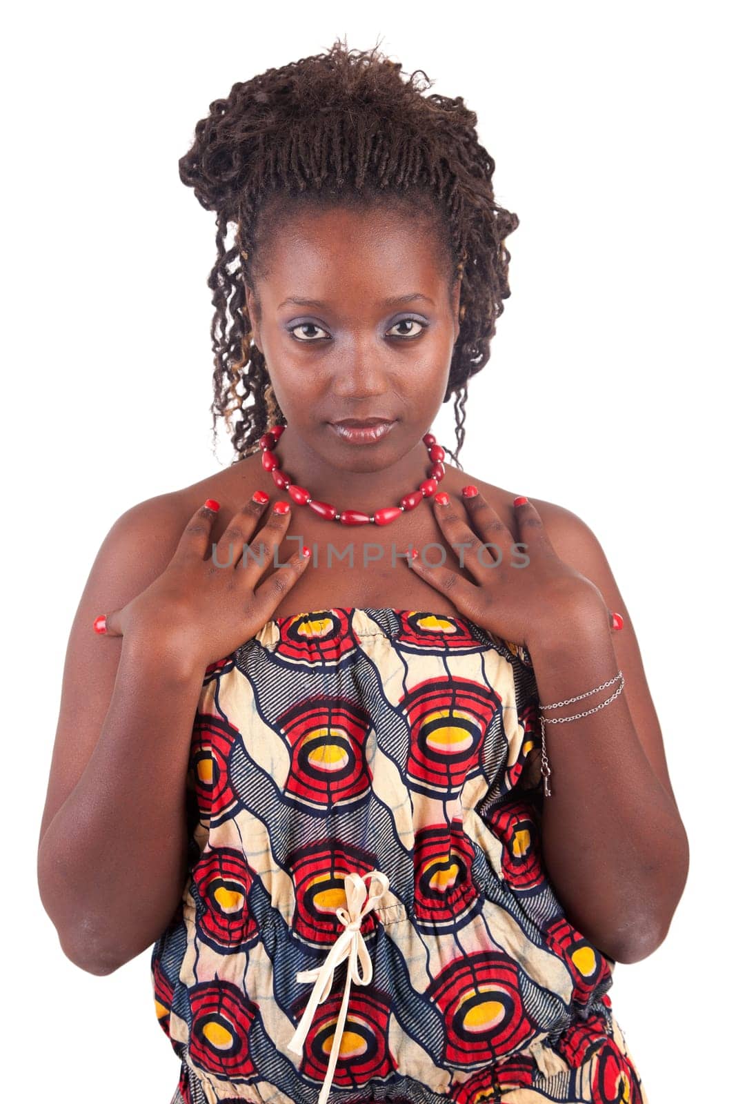 Young and beautiful woman posing - isolated