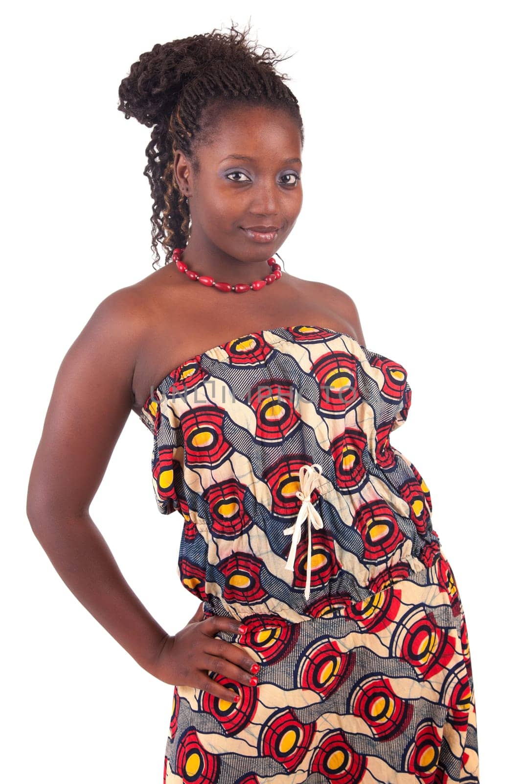 Young and beautiful woman posing - isolated