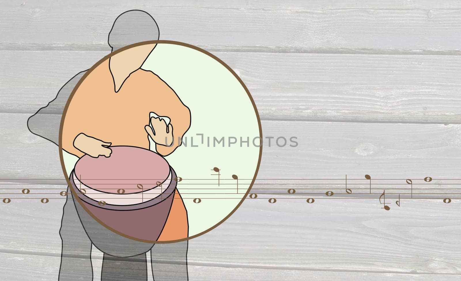 Man playing a bongo
