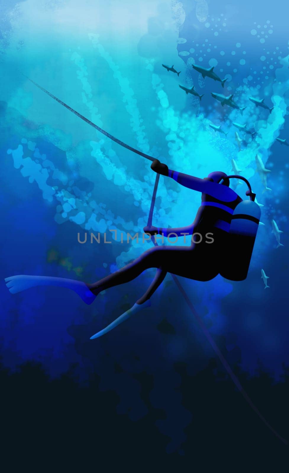 Scuba diver underwater