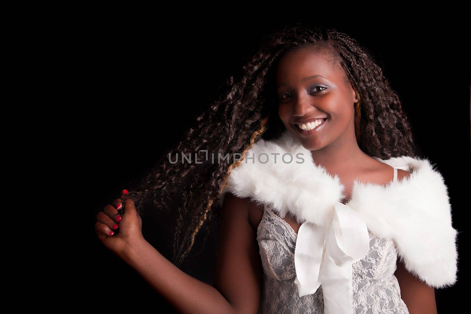 Young and beautiful woman posing - isolated