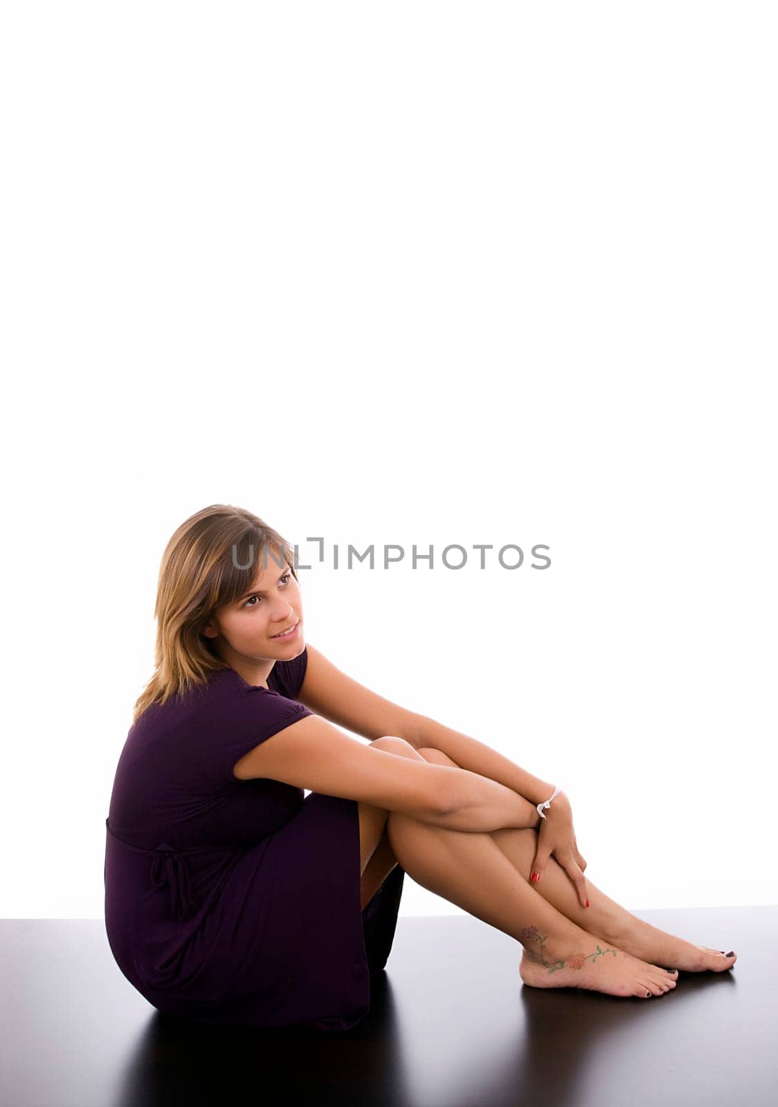 Very Attractive woman posing, isolated in white background