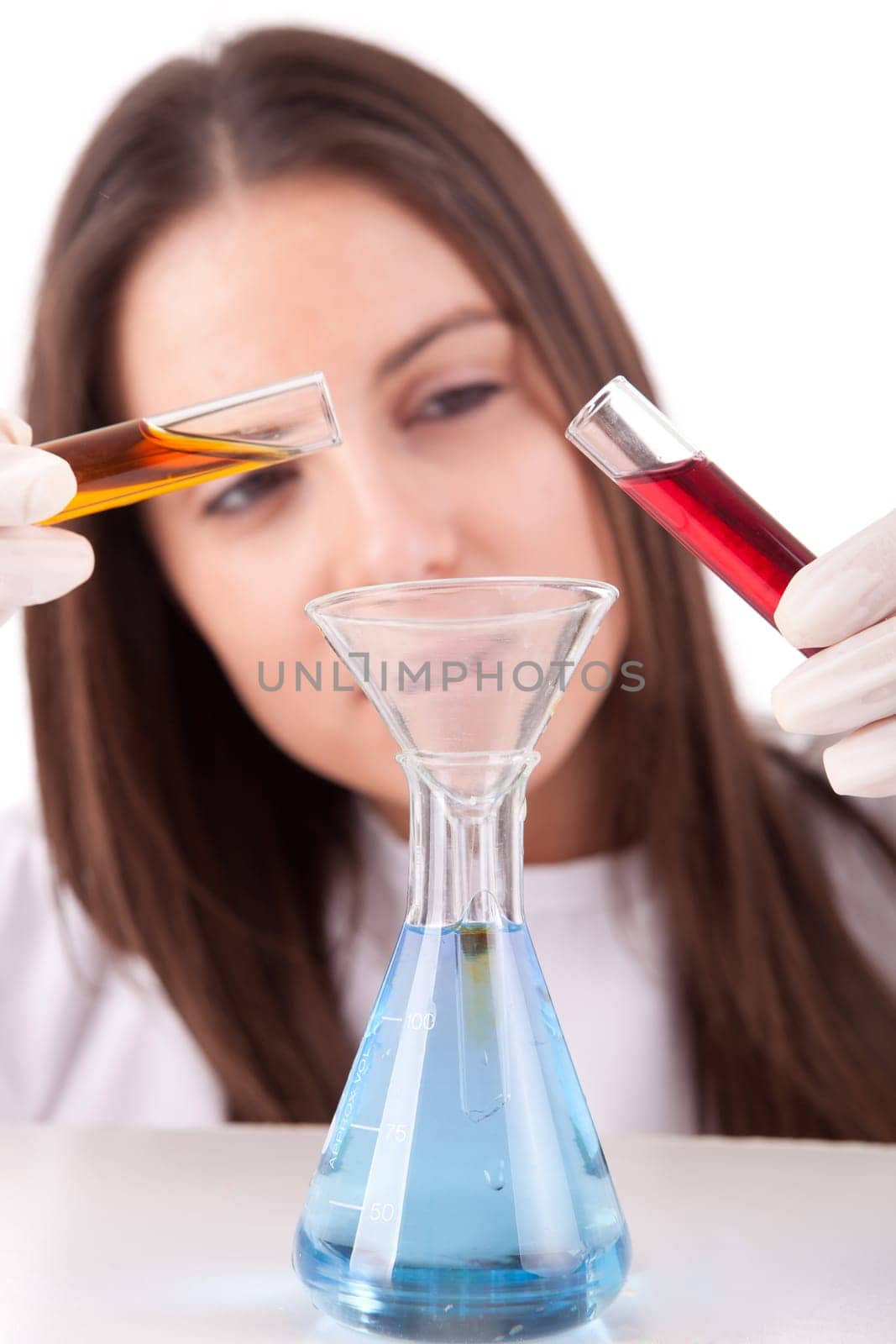 Young scientist working at laboratory