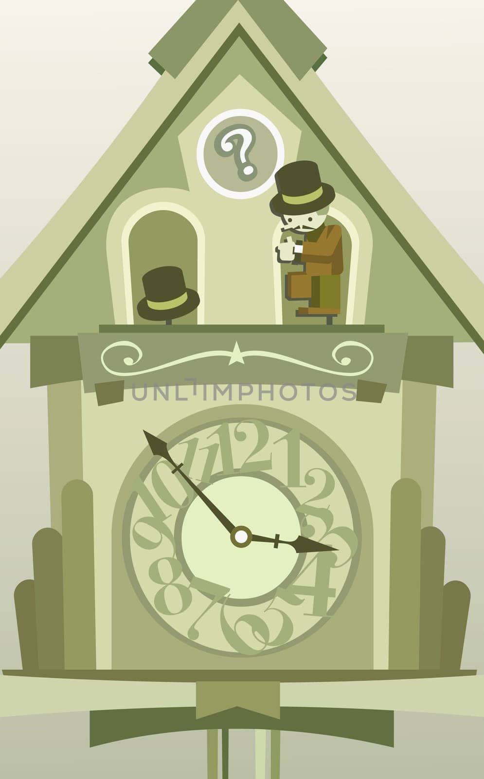 Man on a cuckoo clock